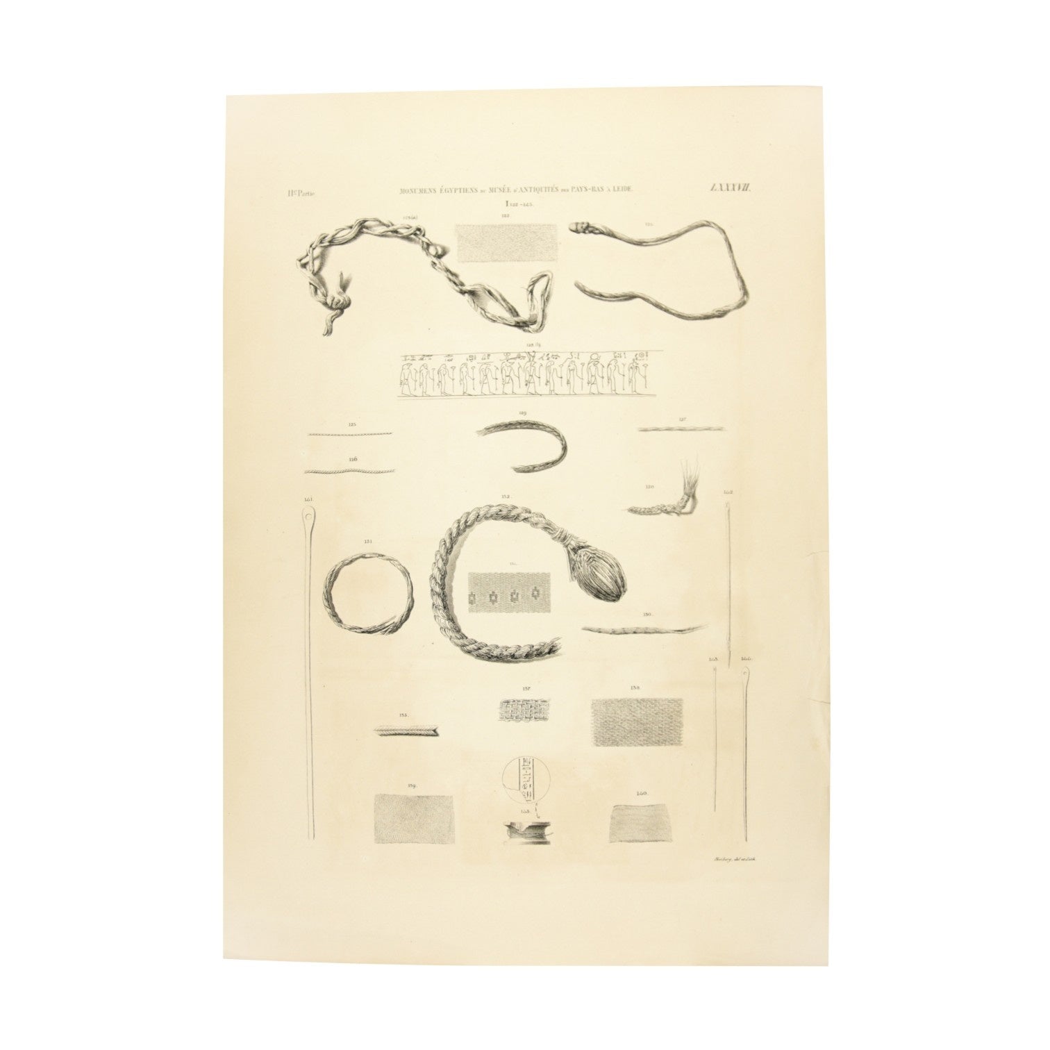 Litho's touwen/weefkunst en gereedschap, 1840