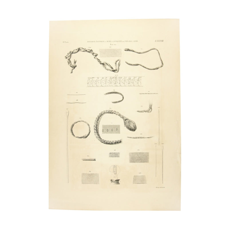 Litho's touwen/weefkunst en gereedschap, 1840-zoom-