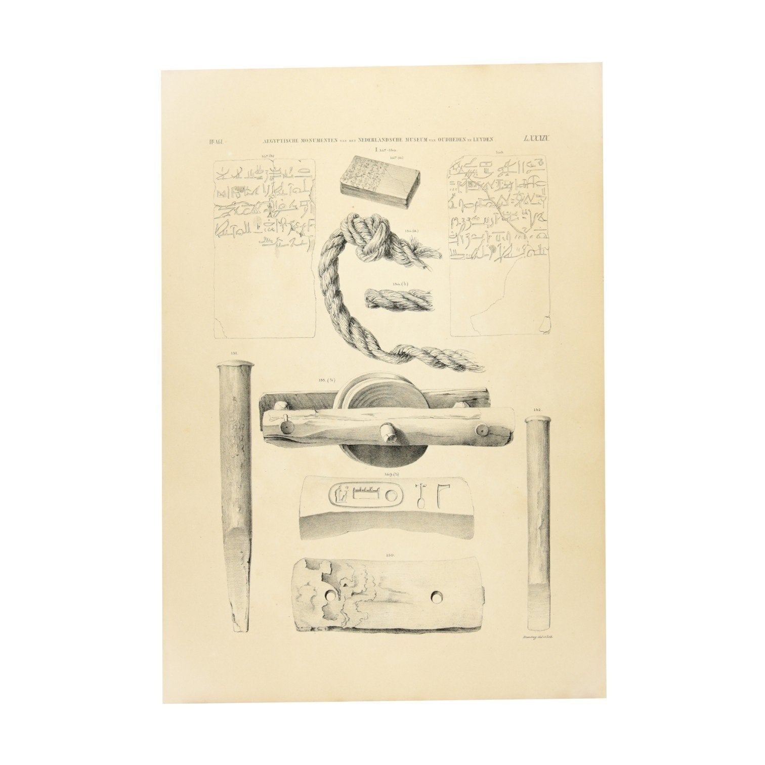 Litho's touwen/weefkunst en gereedschap, 1840-zoom-3