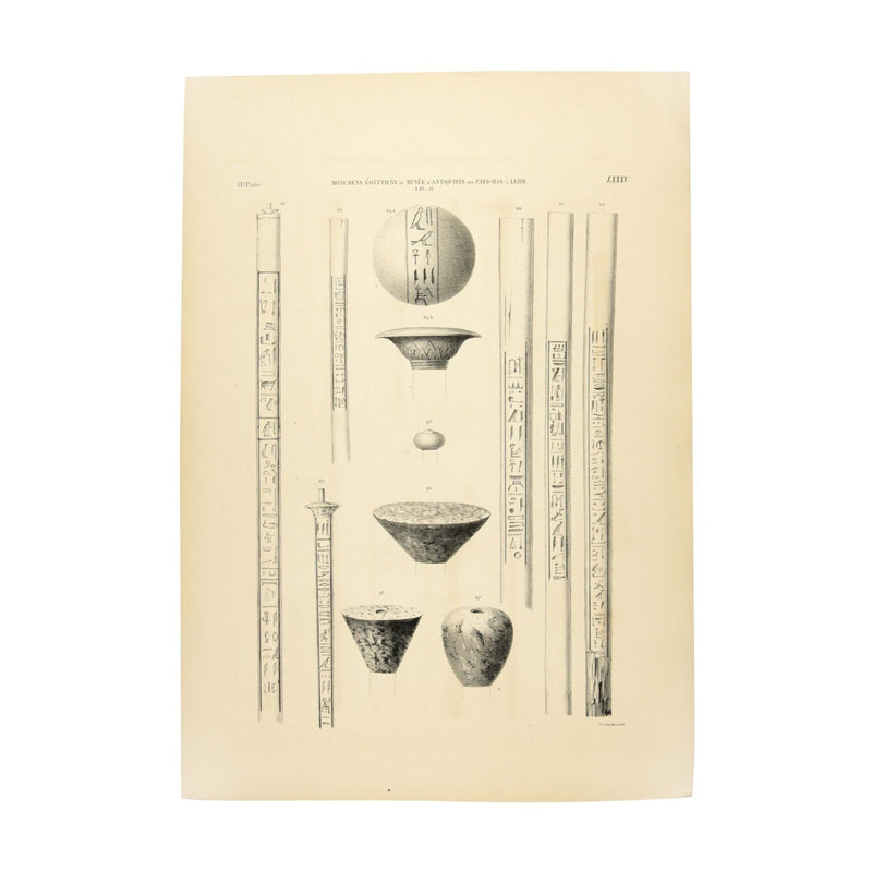 Litho's potten, kapitelen en hiërogliefen, 1840-zoom-