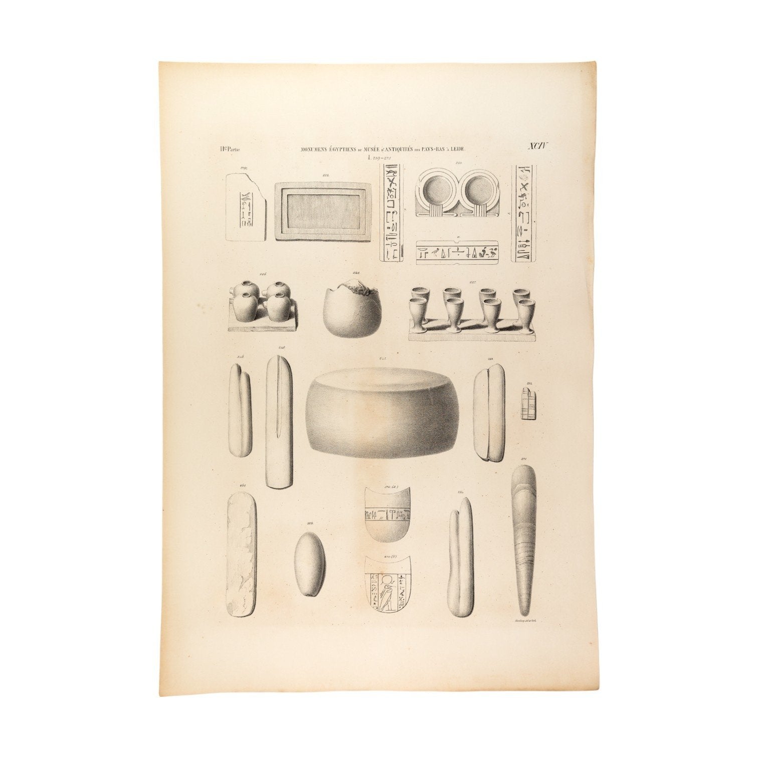 Litho's potten, kapitelen en hiërogliefen, 1840-3