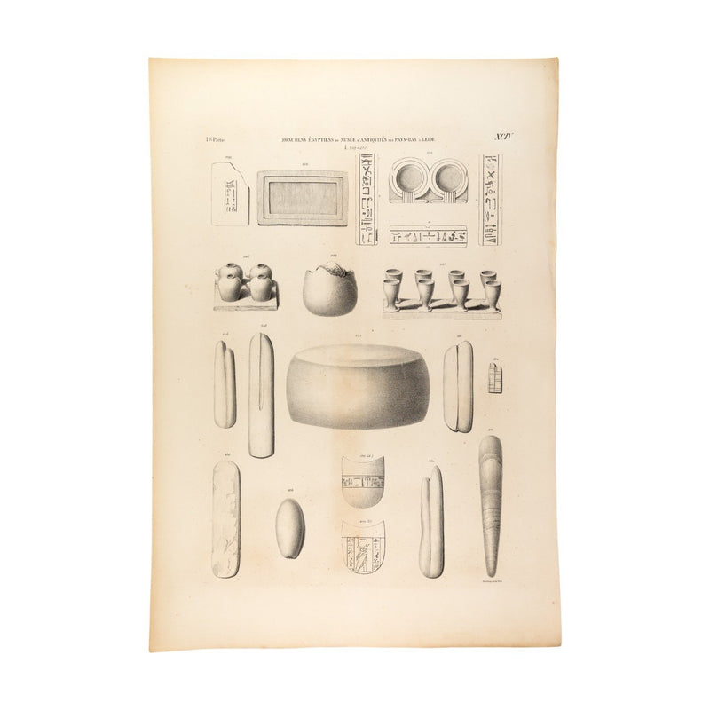 Litho's potten, kapitelen en hiërogliefen, 1840-zoom-