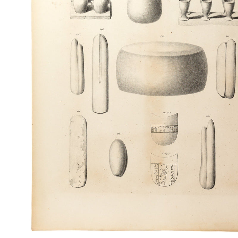 Litho's potten, kapitelen en hiërogliefen, 1840-zoom-