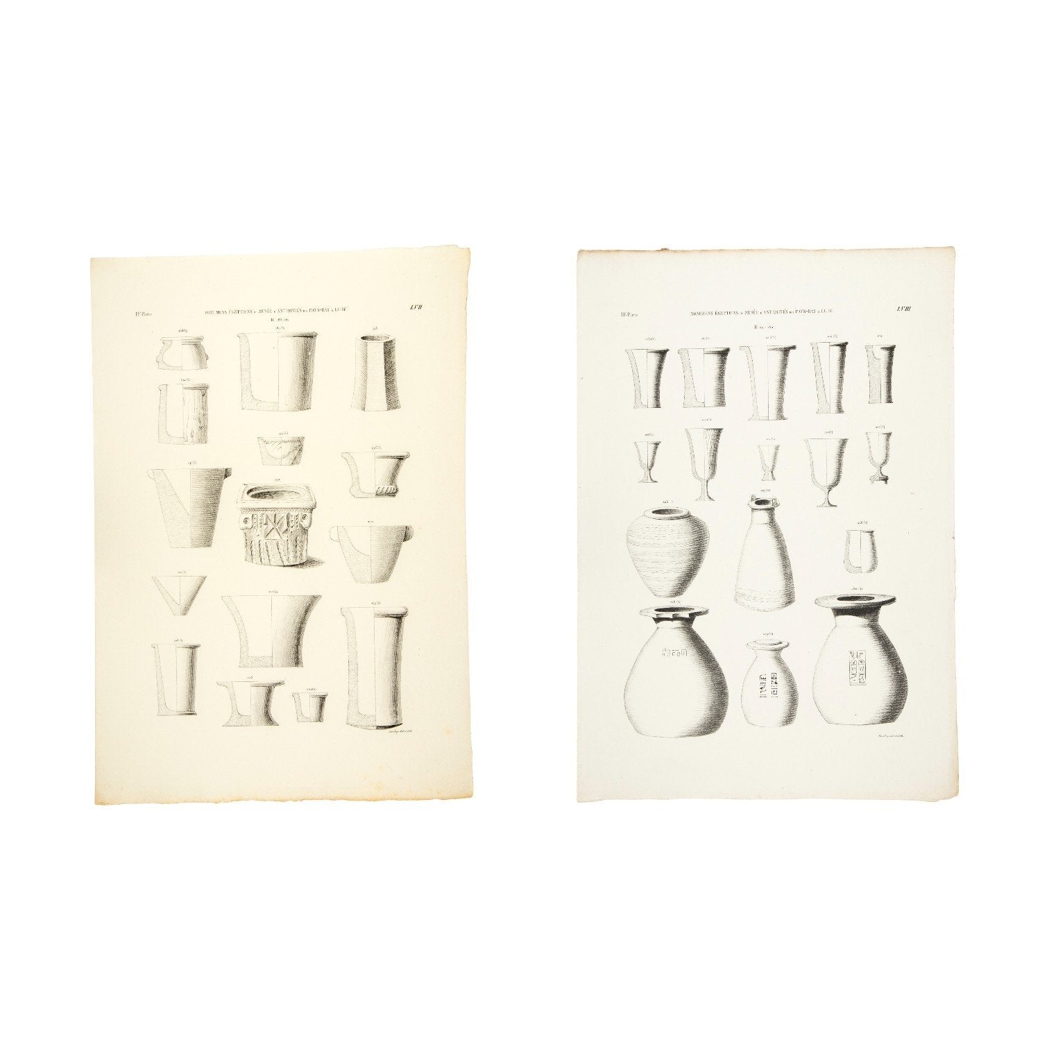 Litho's potten en kapitelen van zuilen, 1840