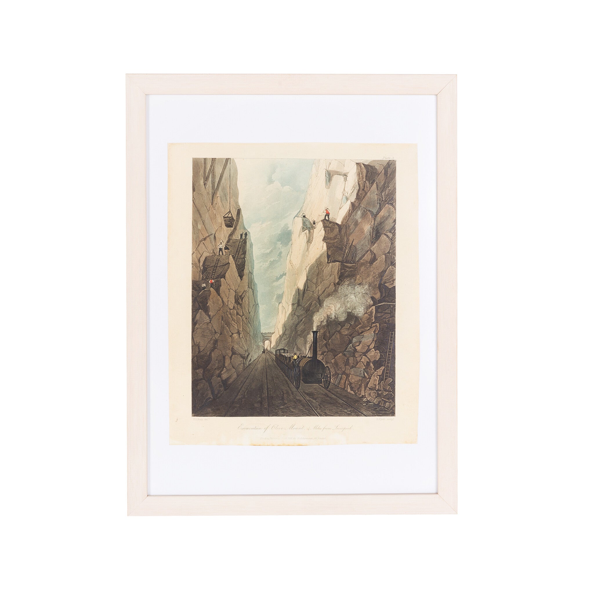 Prent 'Excavation of Olive Mount, 4 Miles from Liverpool', published 1831