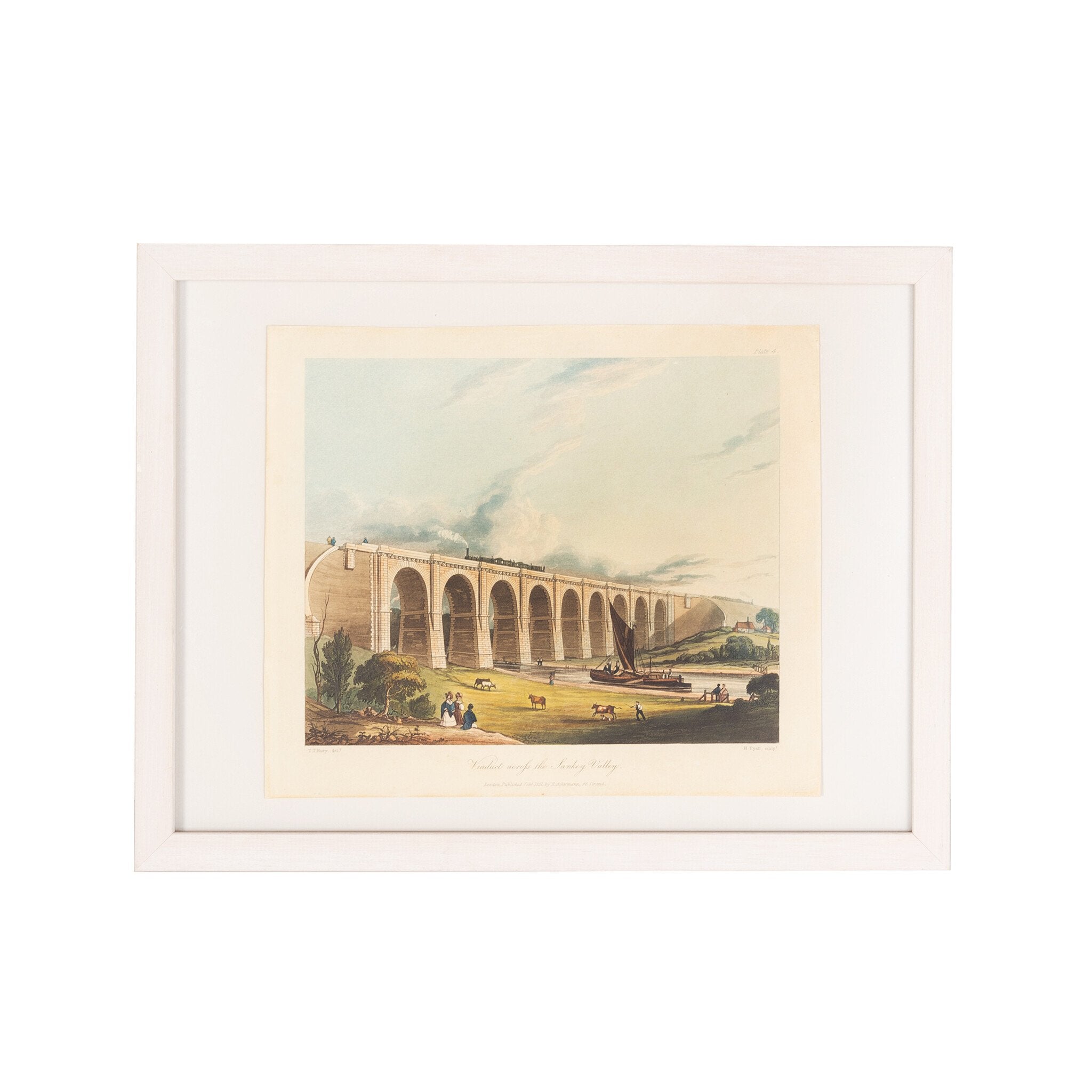 Prent 'Viaduct across the Sankey Valley', published 1831-zoom-1