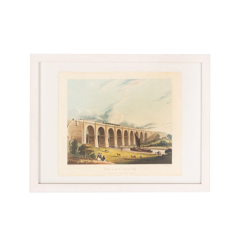 Prent 'Viaduct across the Sankey Valley', published 1831-zoom-