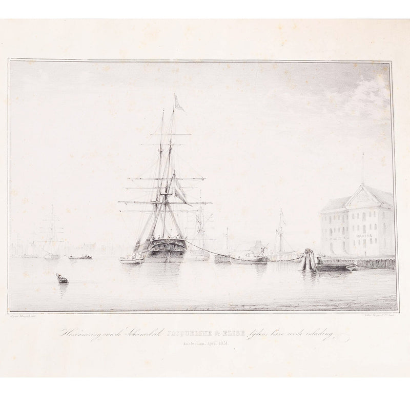 Prent 'Herinnering aan de Schoonerbrik Jacqueline', 1851-zoom-