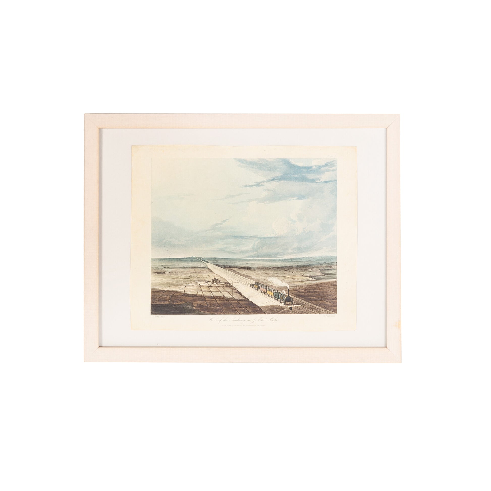 Prent 'View of the Railway accross Chat Moss', published 1831-1