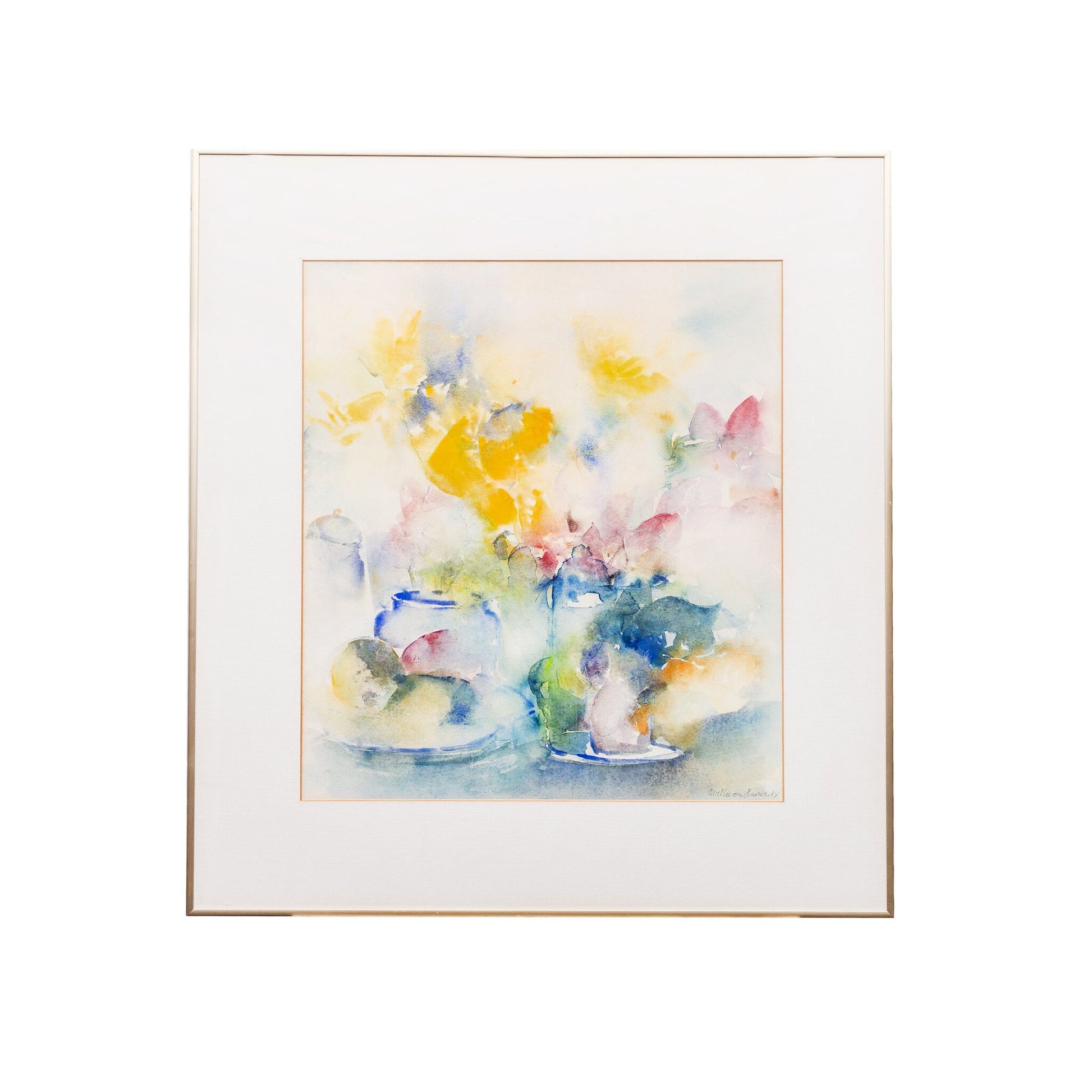 Willy van Haard, 'Stilleven, bloemen en potten', 1984-1