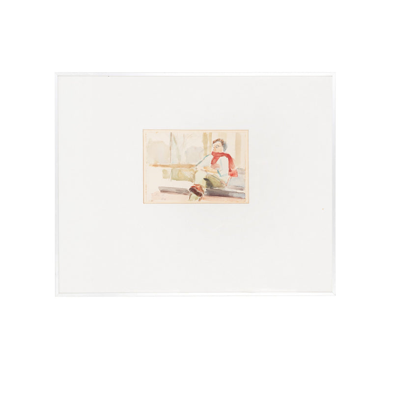 Joke Kokkelkoren, 'Vrouw met rode shawl', 1984-zoom-