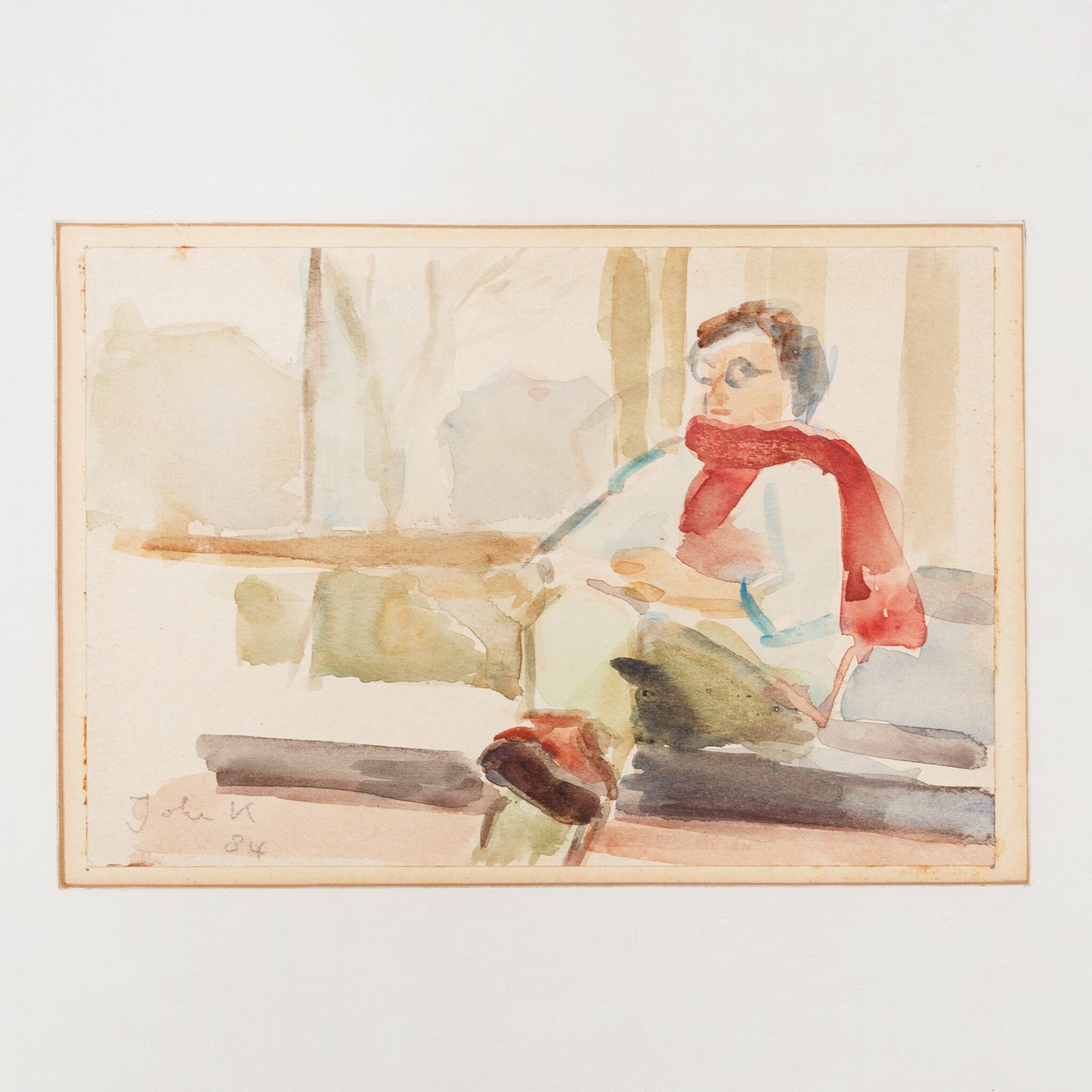 Joke Kokkelkoren, 'Vrouw met rode shawl', 1984-2