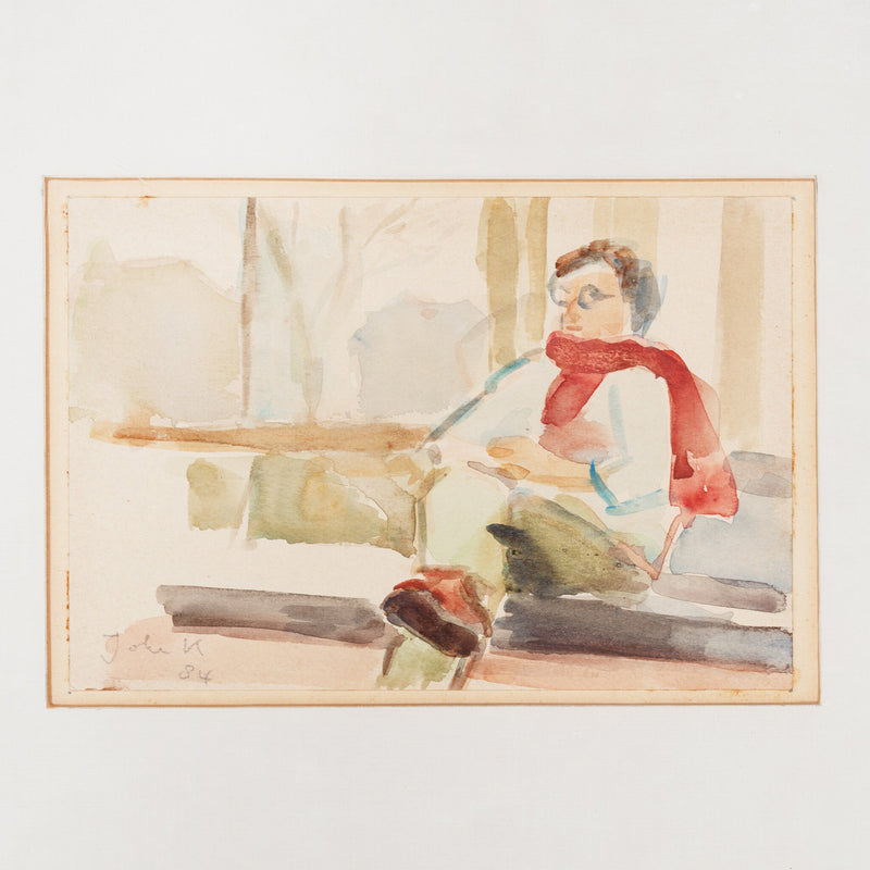 Joke Kokkelkoren, 'Vrouw met rode shawl', 1984-zoom-