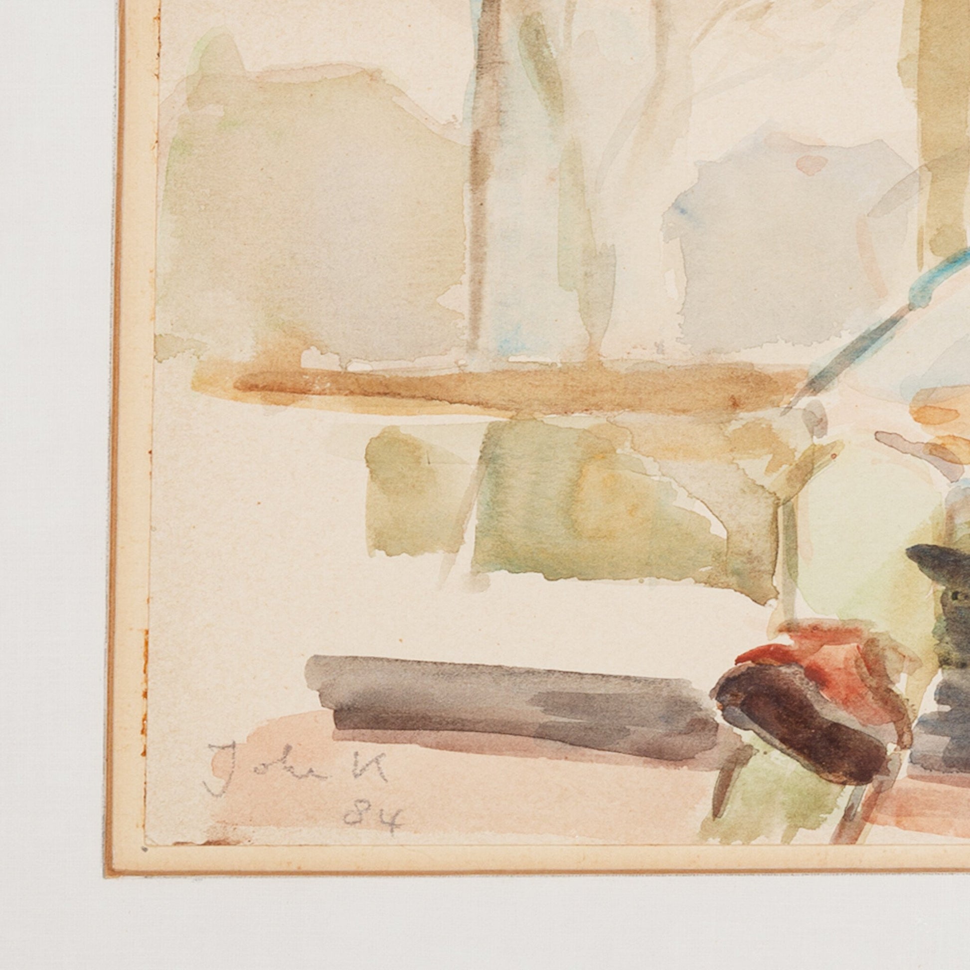 Joke Kokkelkoren, 'Vrouw met rode shawl', 1984-3