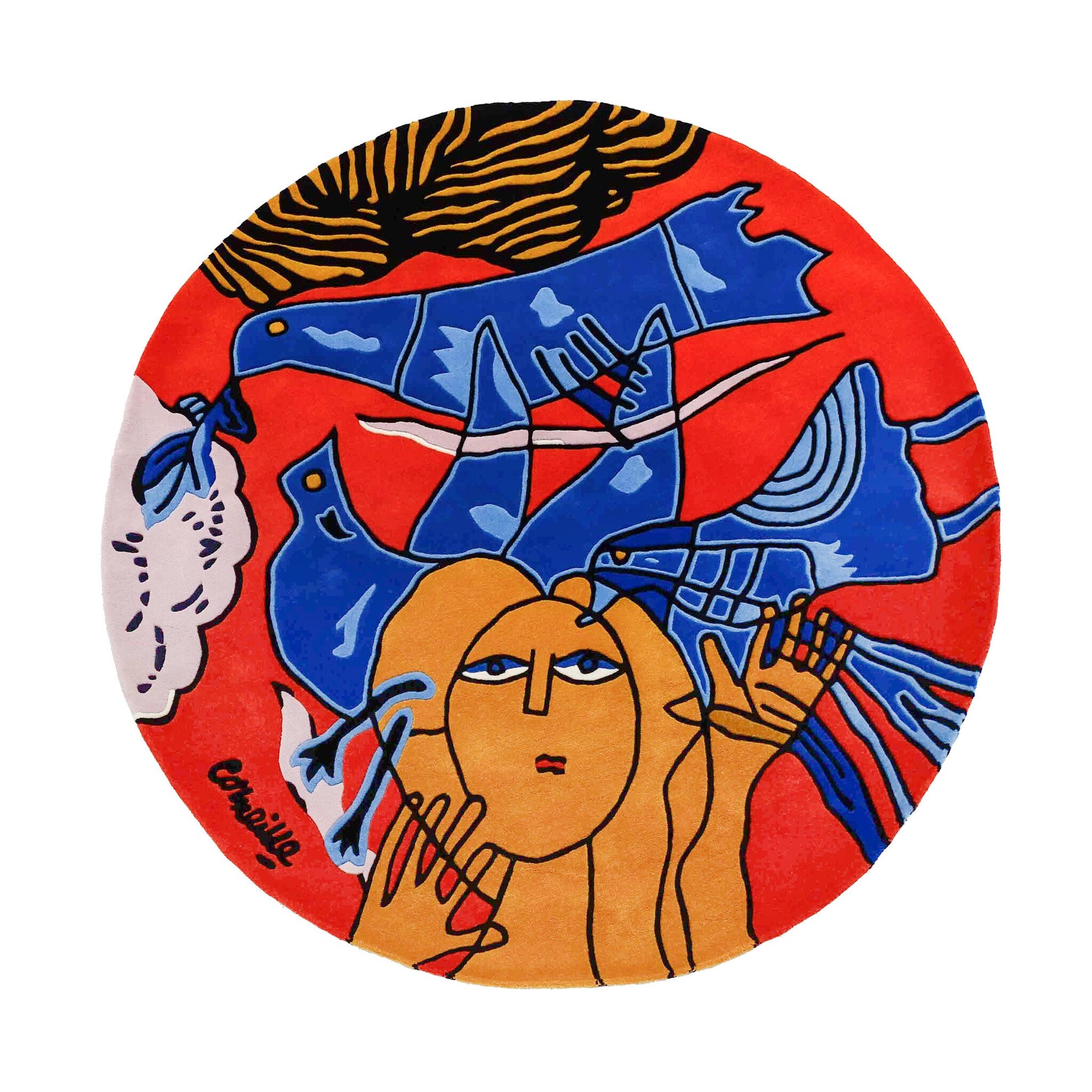Corneille, Tapijt 'Les oiseaux bleus', 2008-1