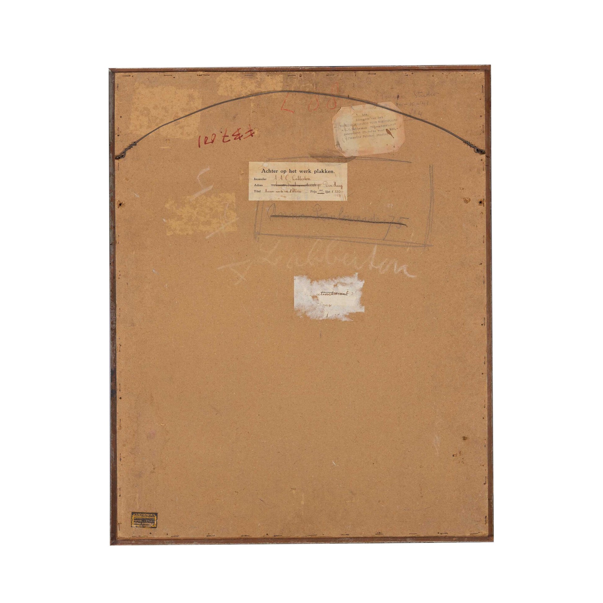 Anton Labberton, 'Straatgezicht'  / 'Huizen van de rue d'Alésia', 1944-10