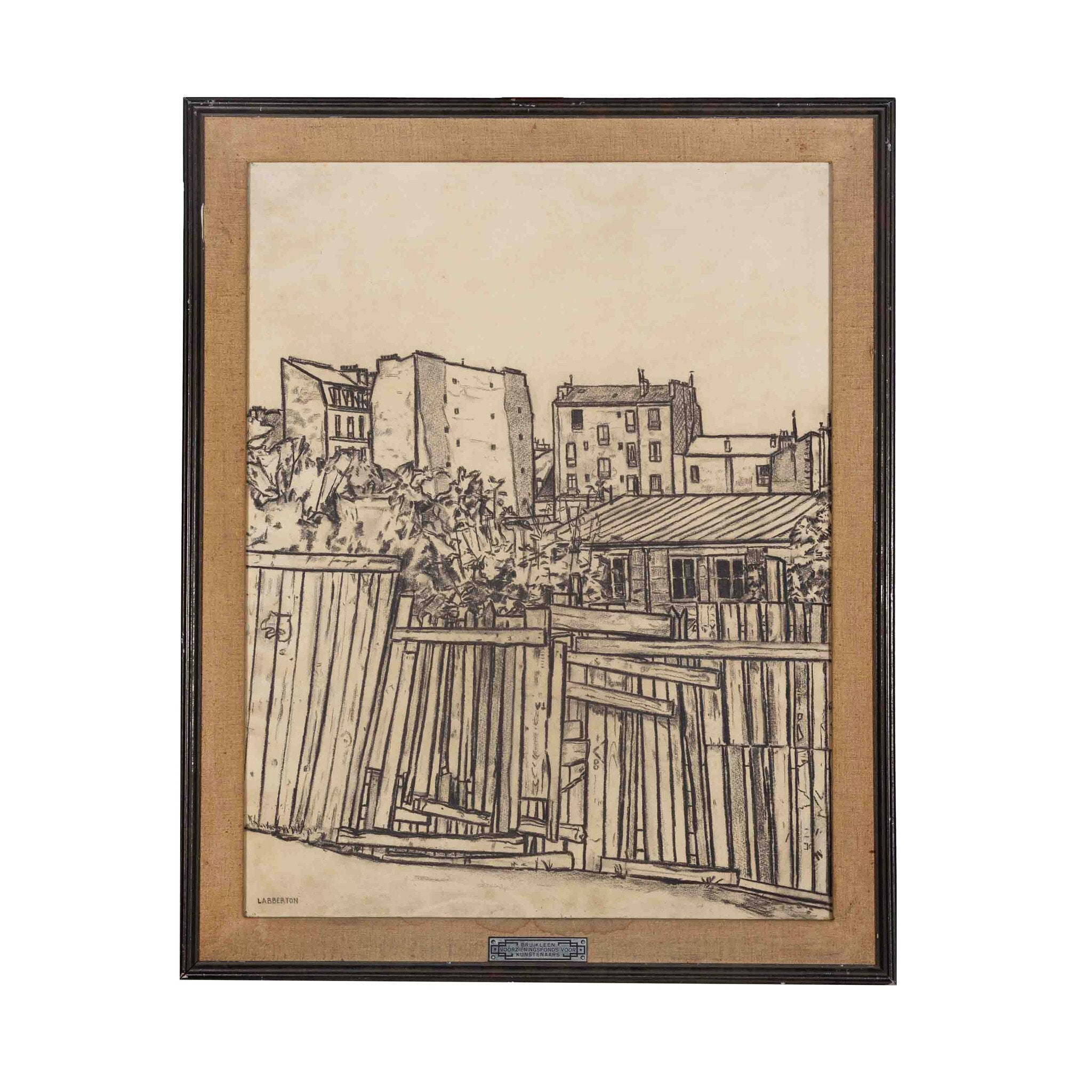 Anton Labberton, 'Straatgezicht'  / 'Huizen van de rue d'Alésia', 1944-zoom-1