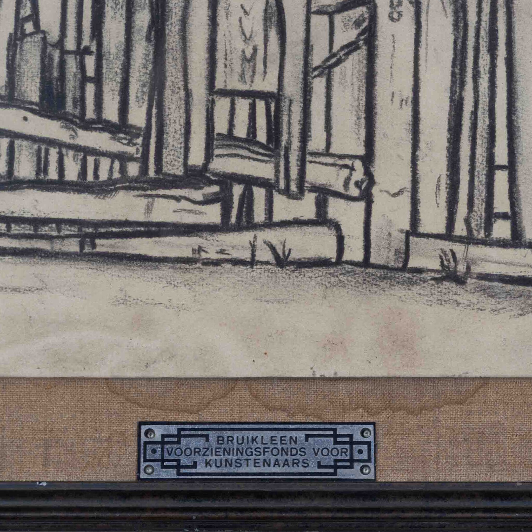Anton Labberton, 'Straatgezicht'  / 'Huizen van de rue d'Alésia', 1944-zoom-4
