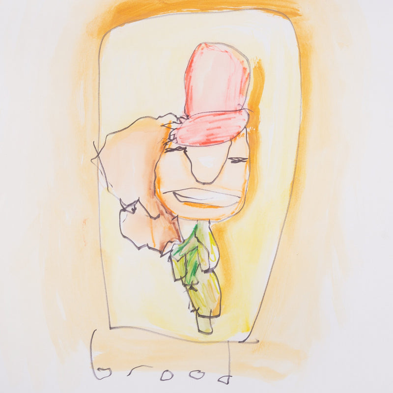 Herman Brood, 'Man met pet'-zoom-