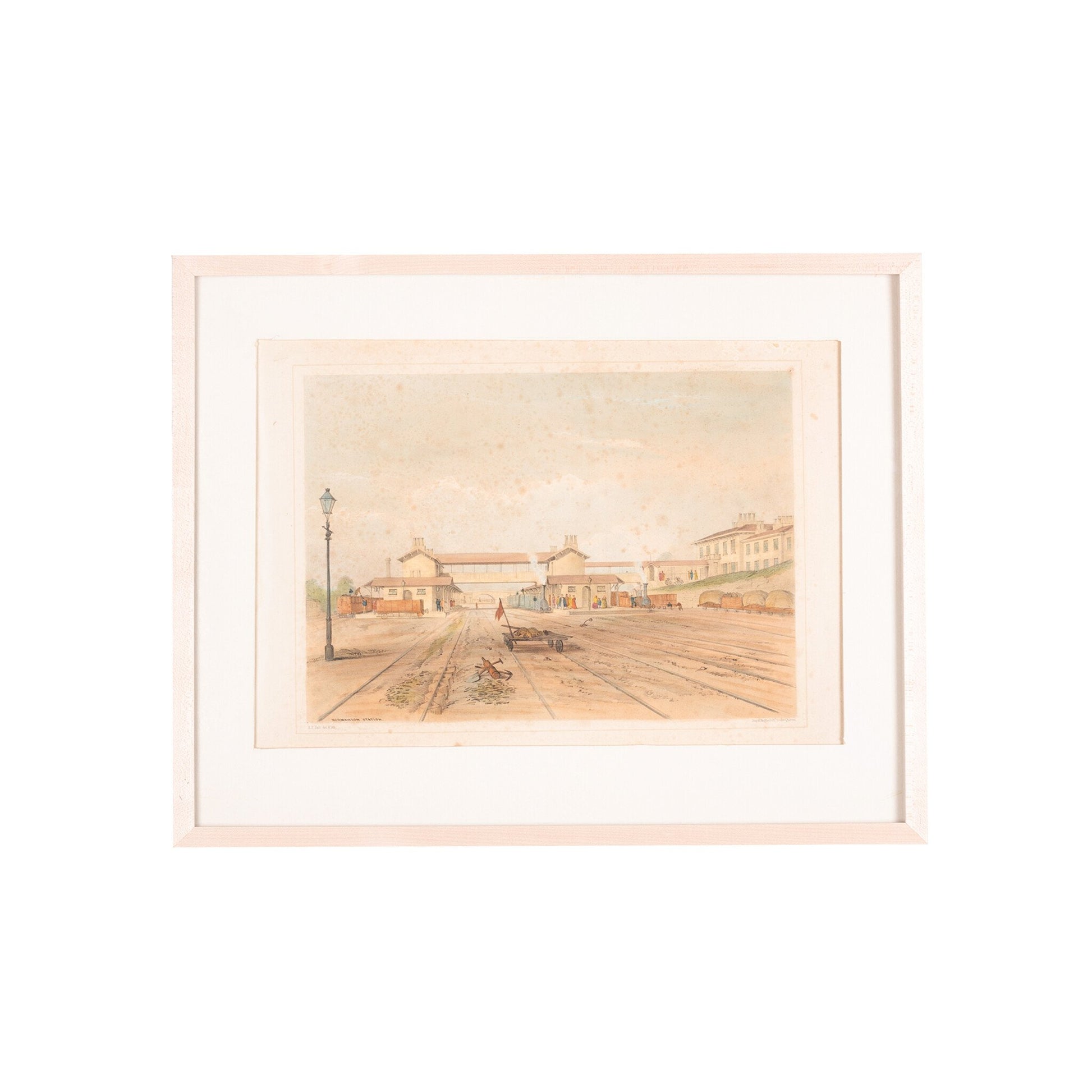 Prent 'Normanton Station', 1840-1