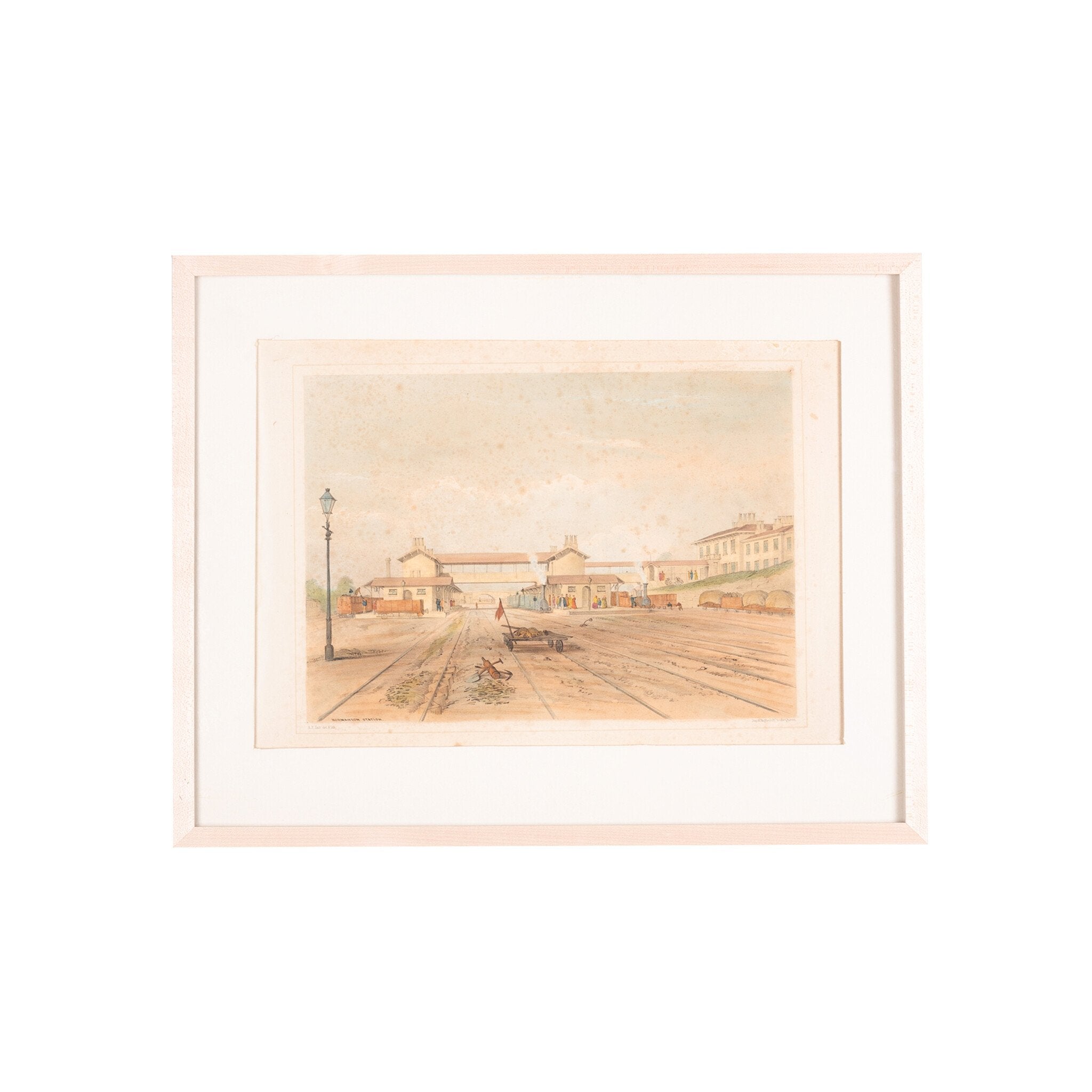 Prent 'Normanton Station', 1840-zoom-1