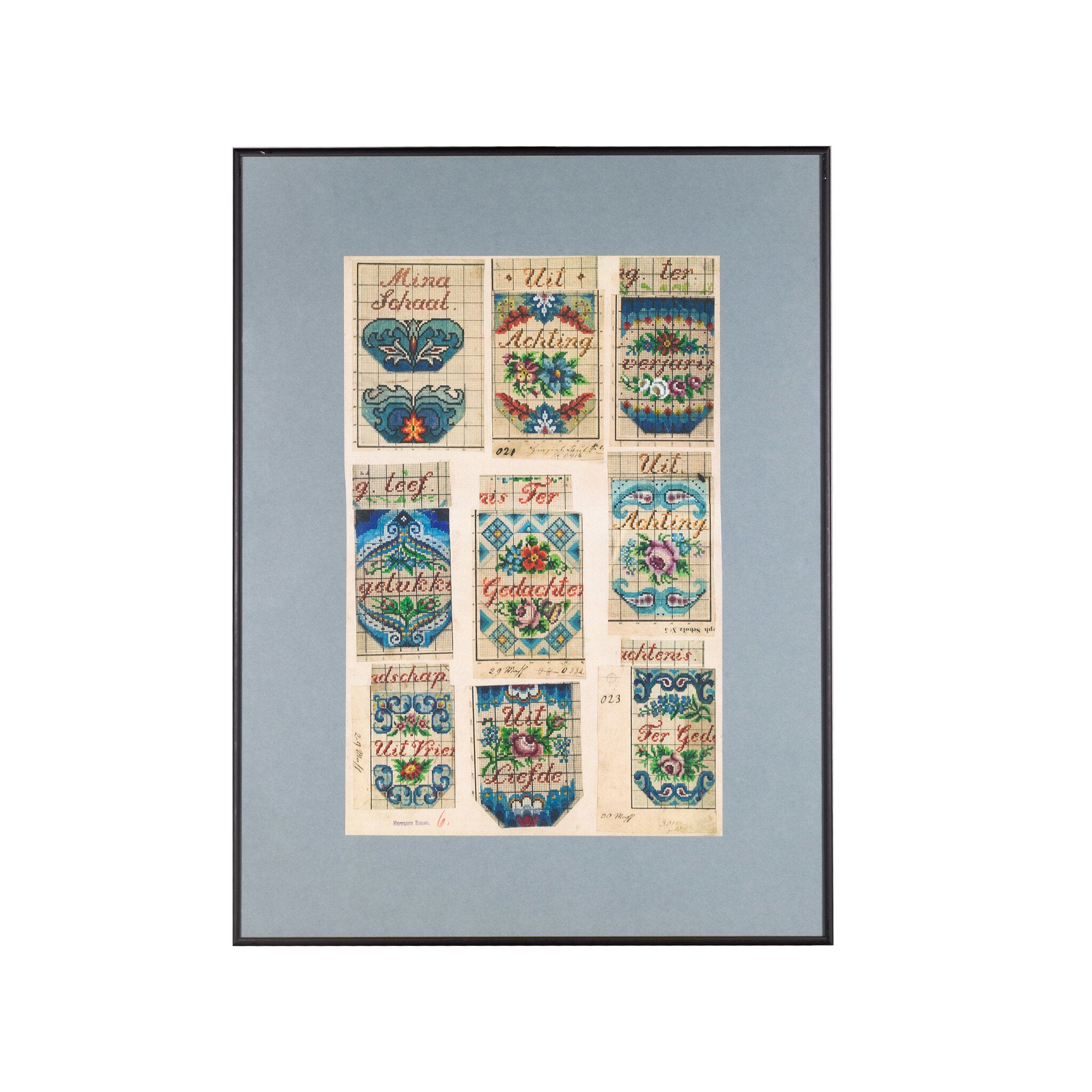 Tekstuele kralenpatronen, 19e eeuw-zoom-1