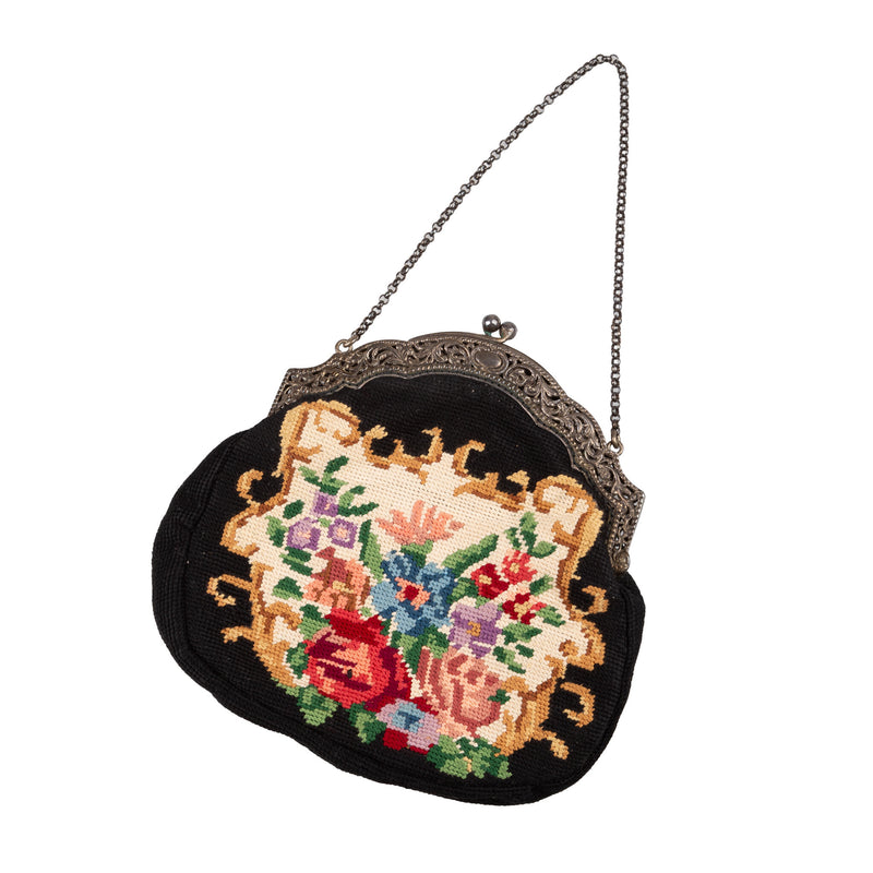 Petit point avondtas met avondhandschoenen-zoom-