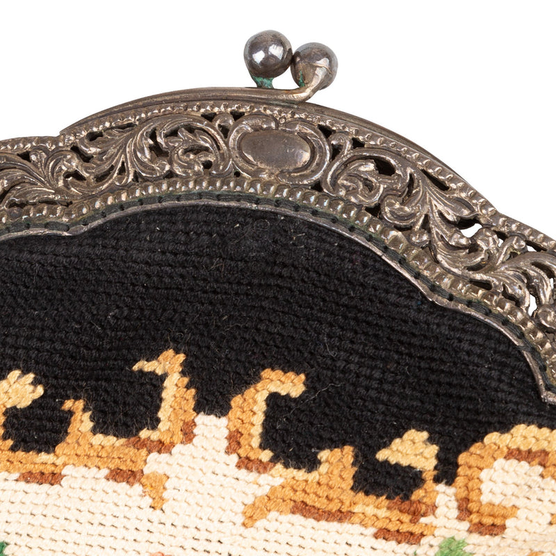 Petit point avondtas met avondhandschoenen-zoom-