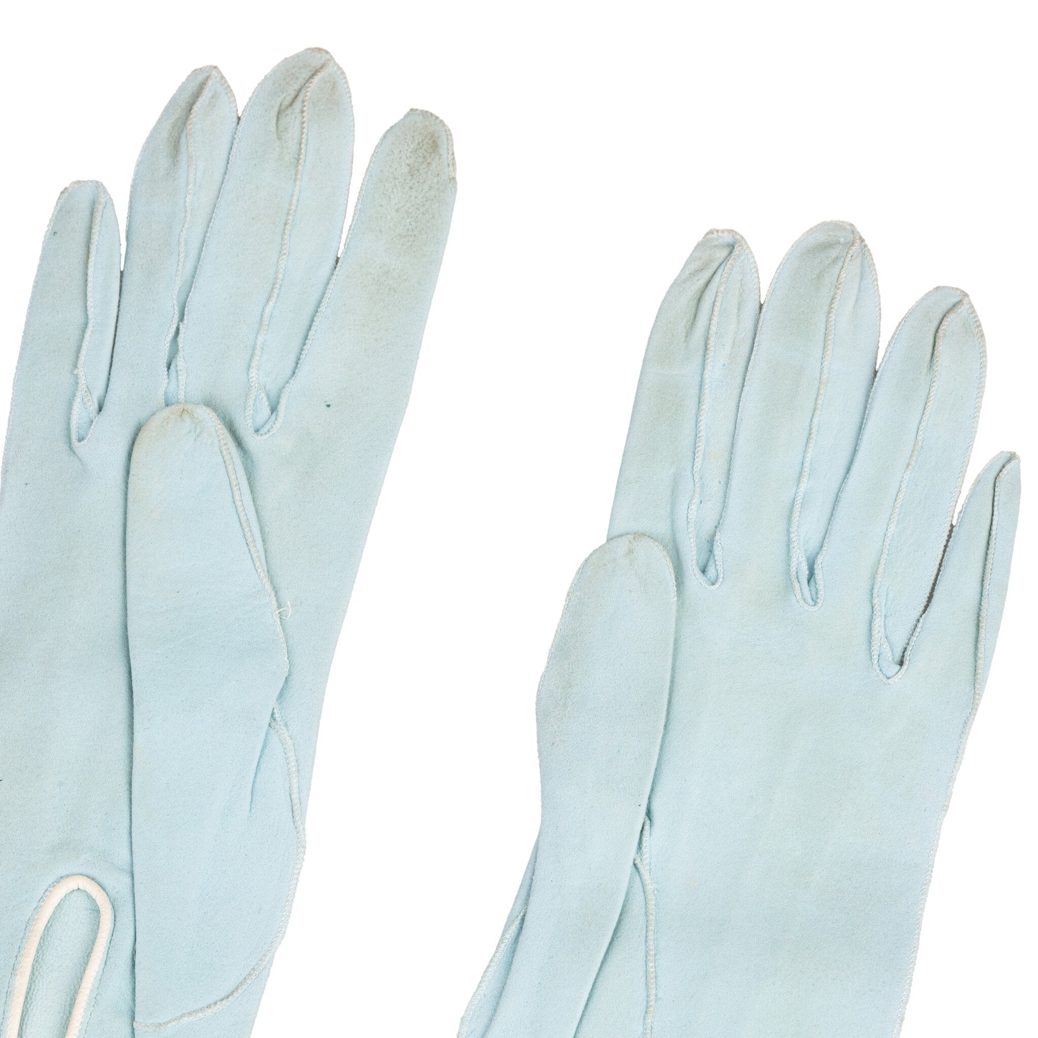Drie paar suède avondhandschoenen, 20e eeuw-zoom-7