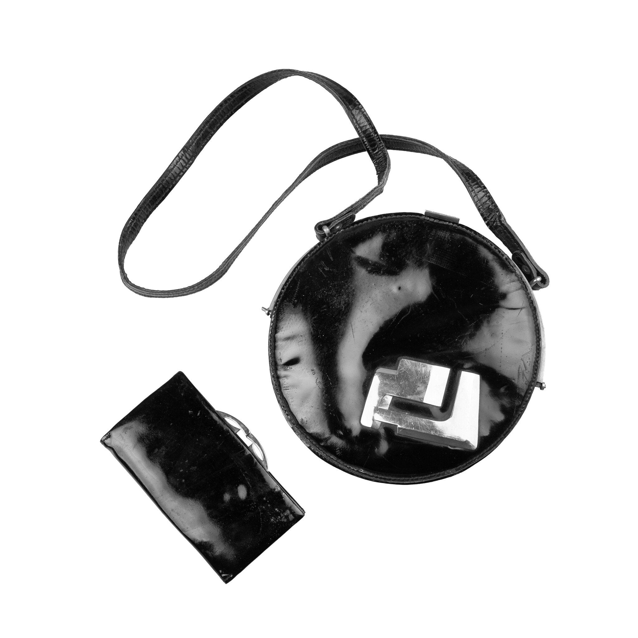 Zwarte tas en portemonnee, 20e eeuw