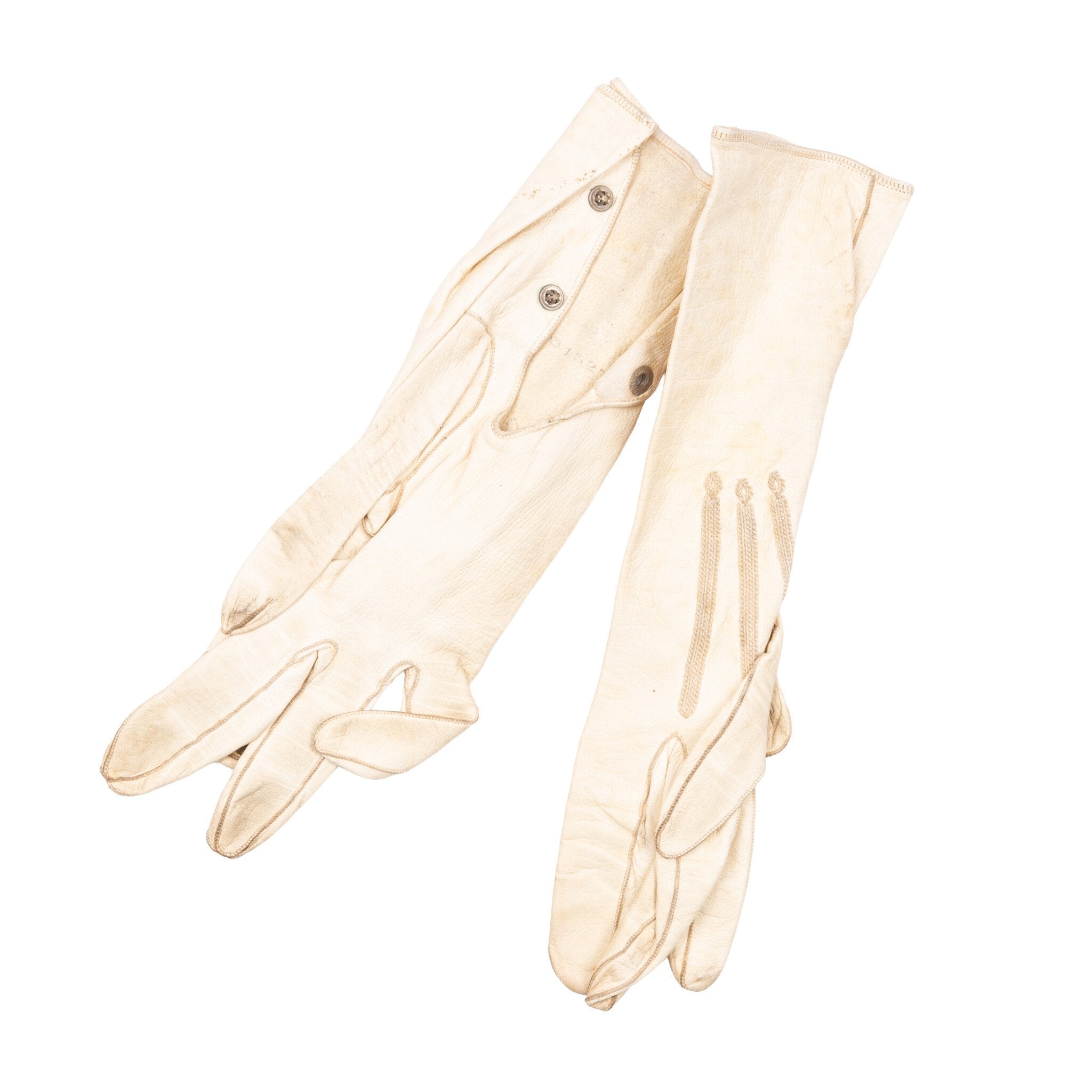 Antiek tasje met handschoentjes en waaierset, eind 19e/begin 20e eeuw-zoom-5