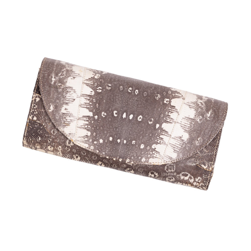 Bruin-witte clutch en portemonnee, 20e eeuw-zoom-