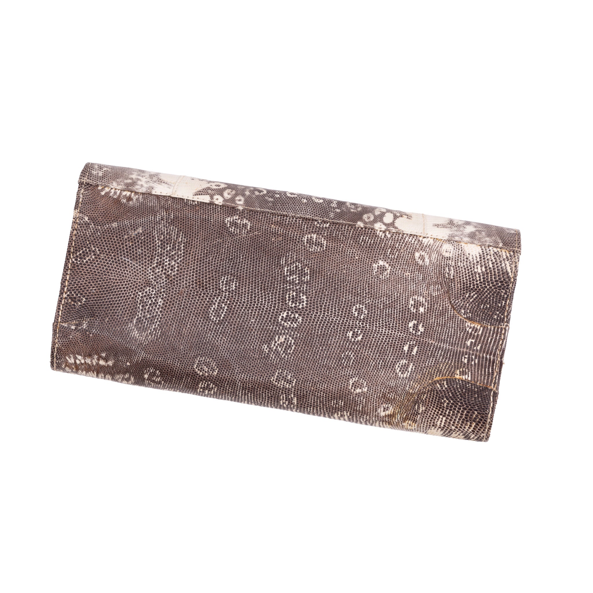 Bruin-witte clutch en portemonnee, 20e eeuw-zoom-3