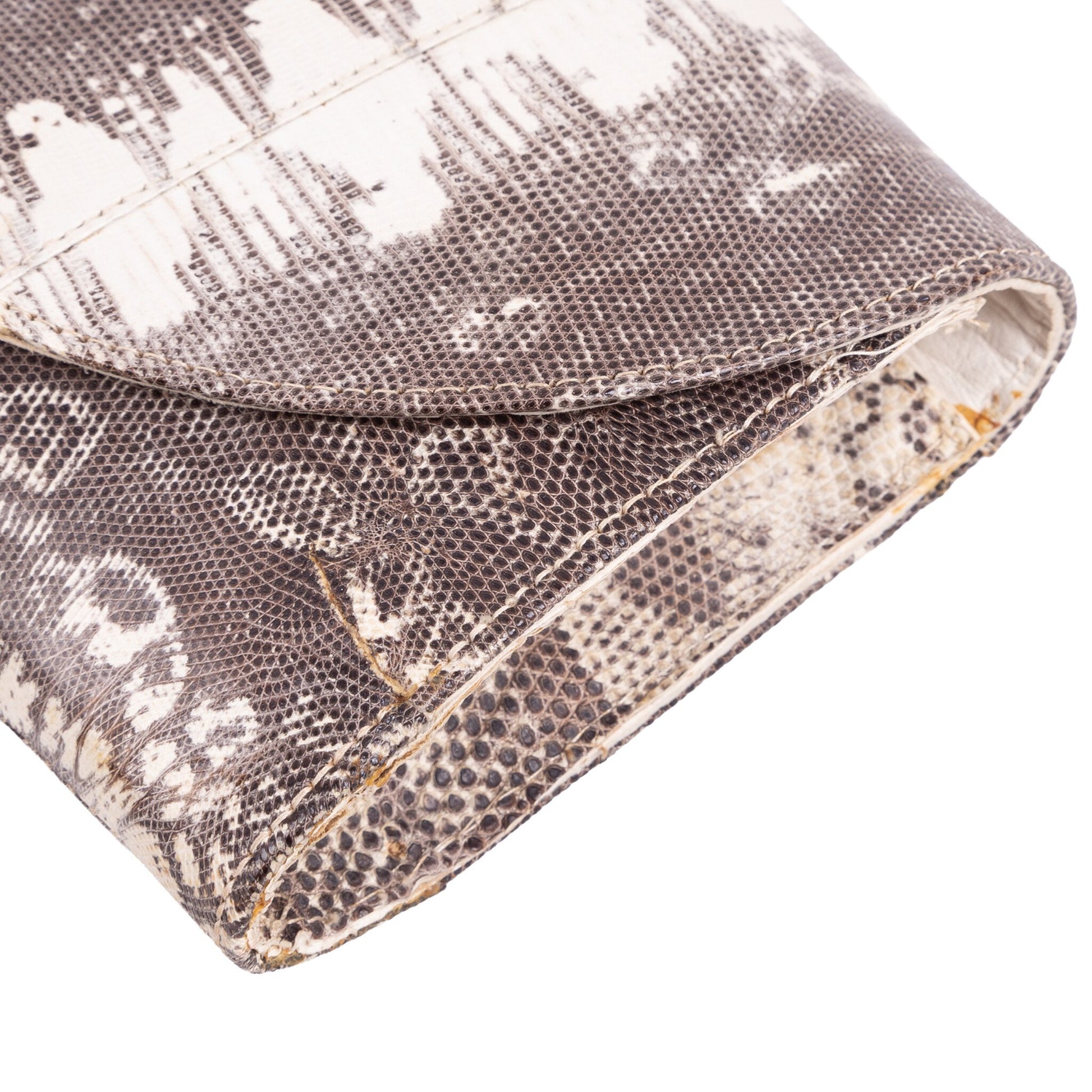 Bruin-witte clutch en portemonnee, 20e eeuw-4