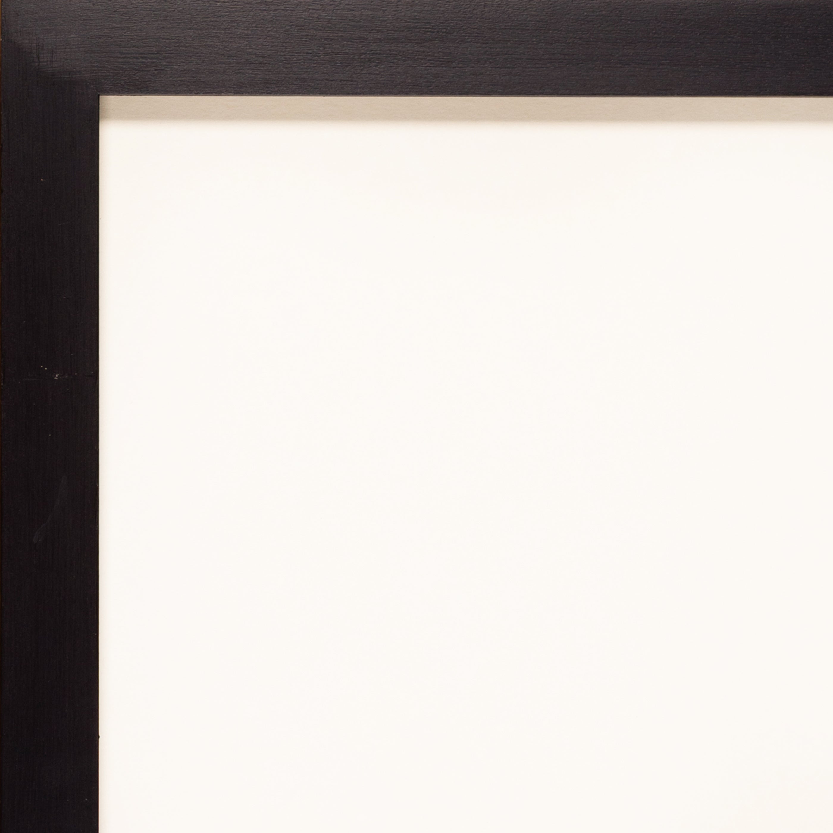 Zwarte houten lijst met museumglas, 44 x 55 cm