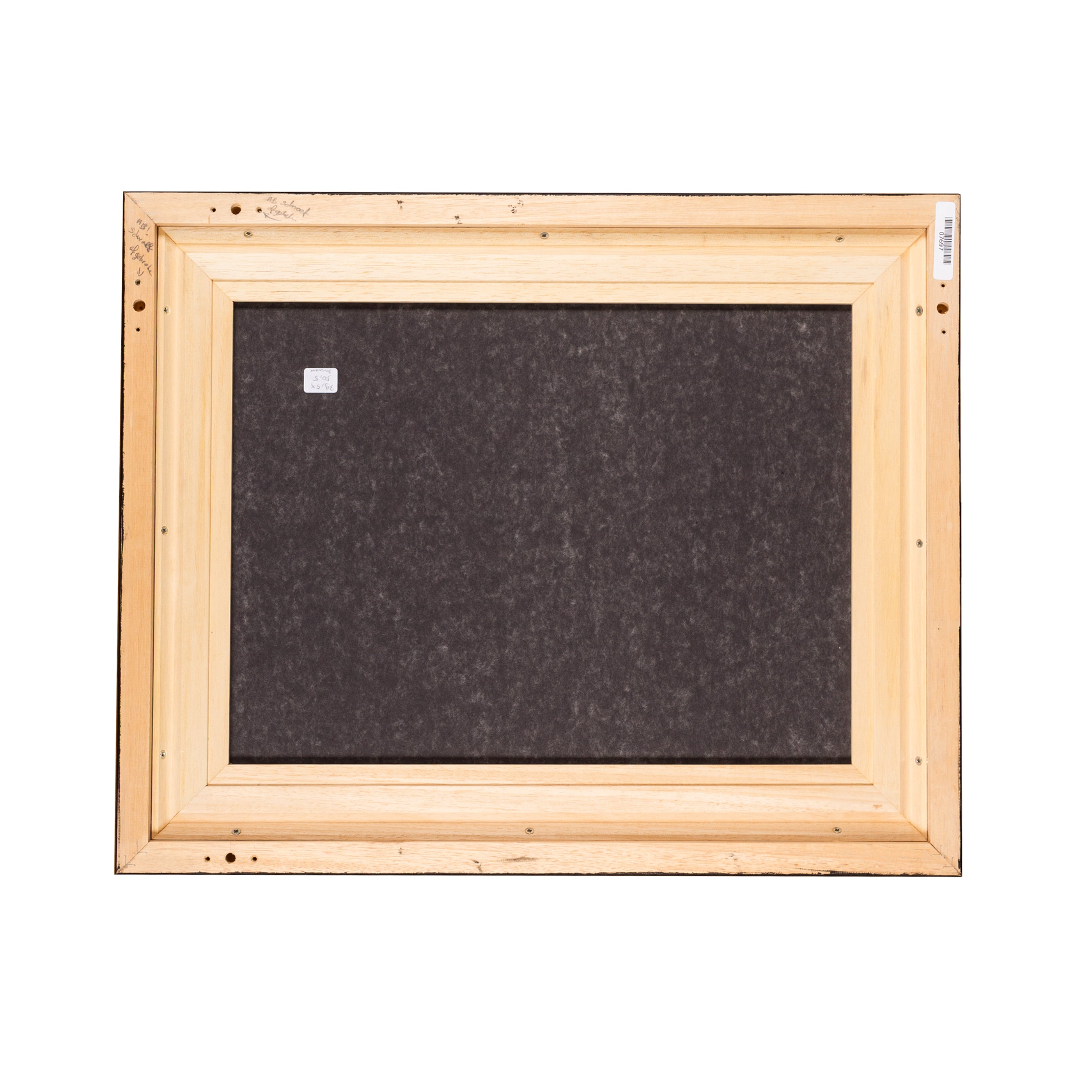 Zwarte houten lijst met museumglas, 44 x 54,5 cm