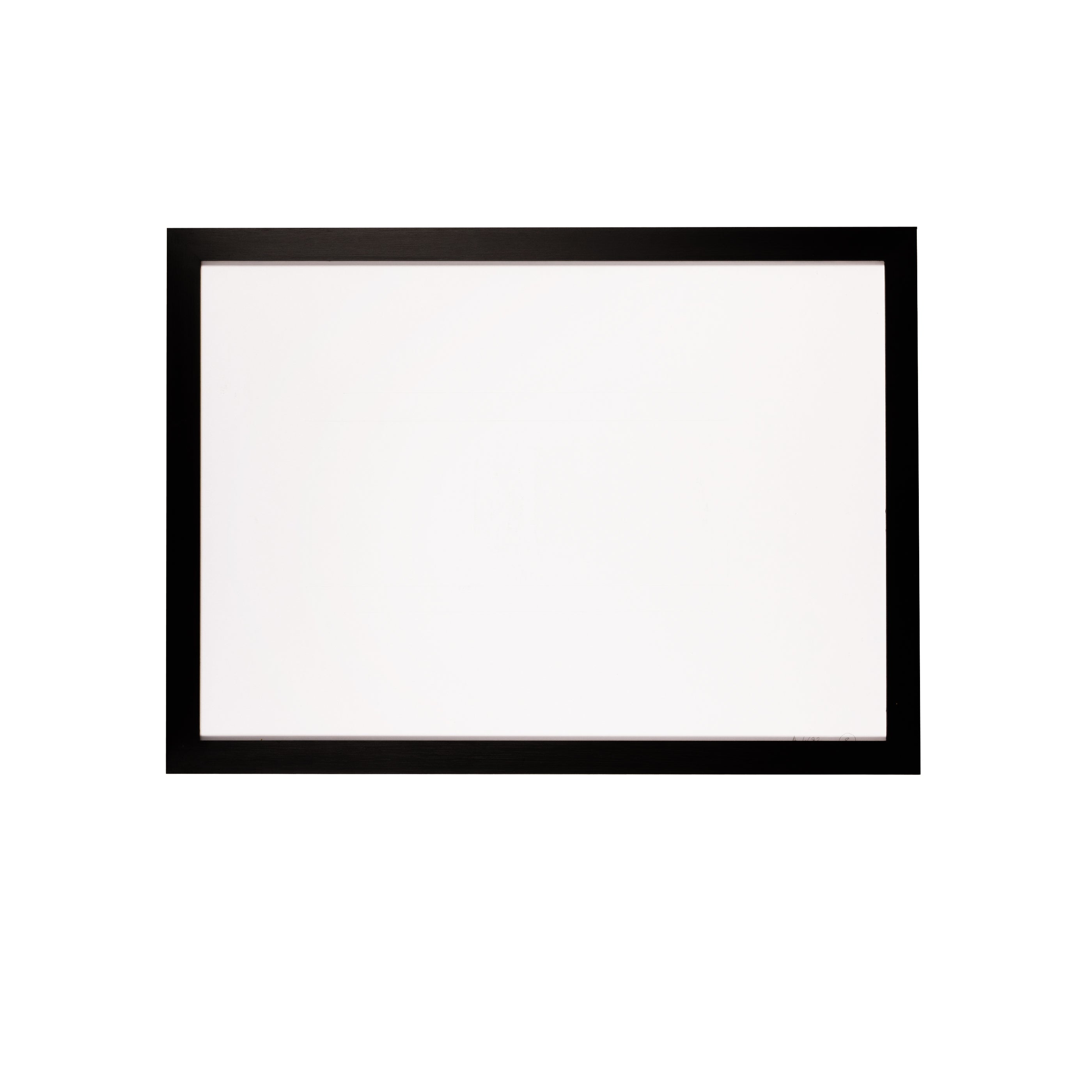 Zwarte houten lijst met museumglas, 48,5 x 66 cm