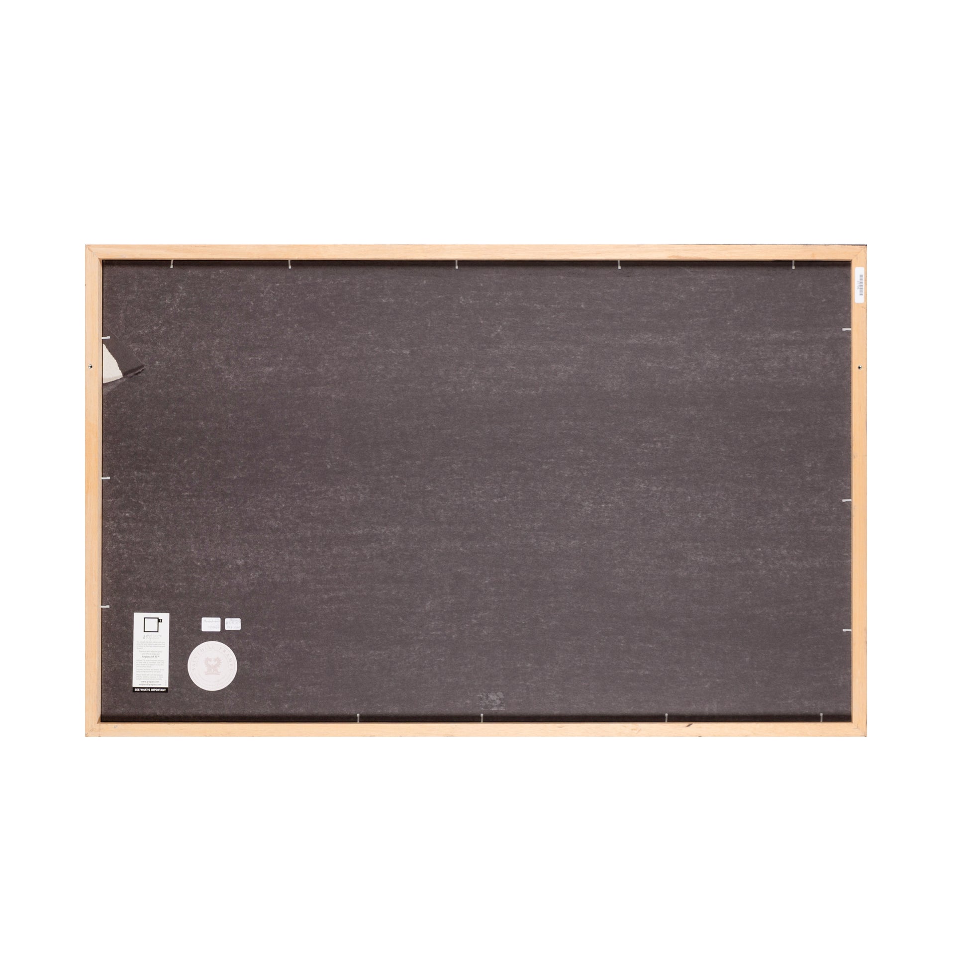Zwarte houten lijst met museumglas, 70,5 x 111,5 cm-3