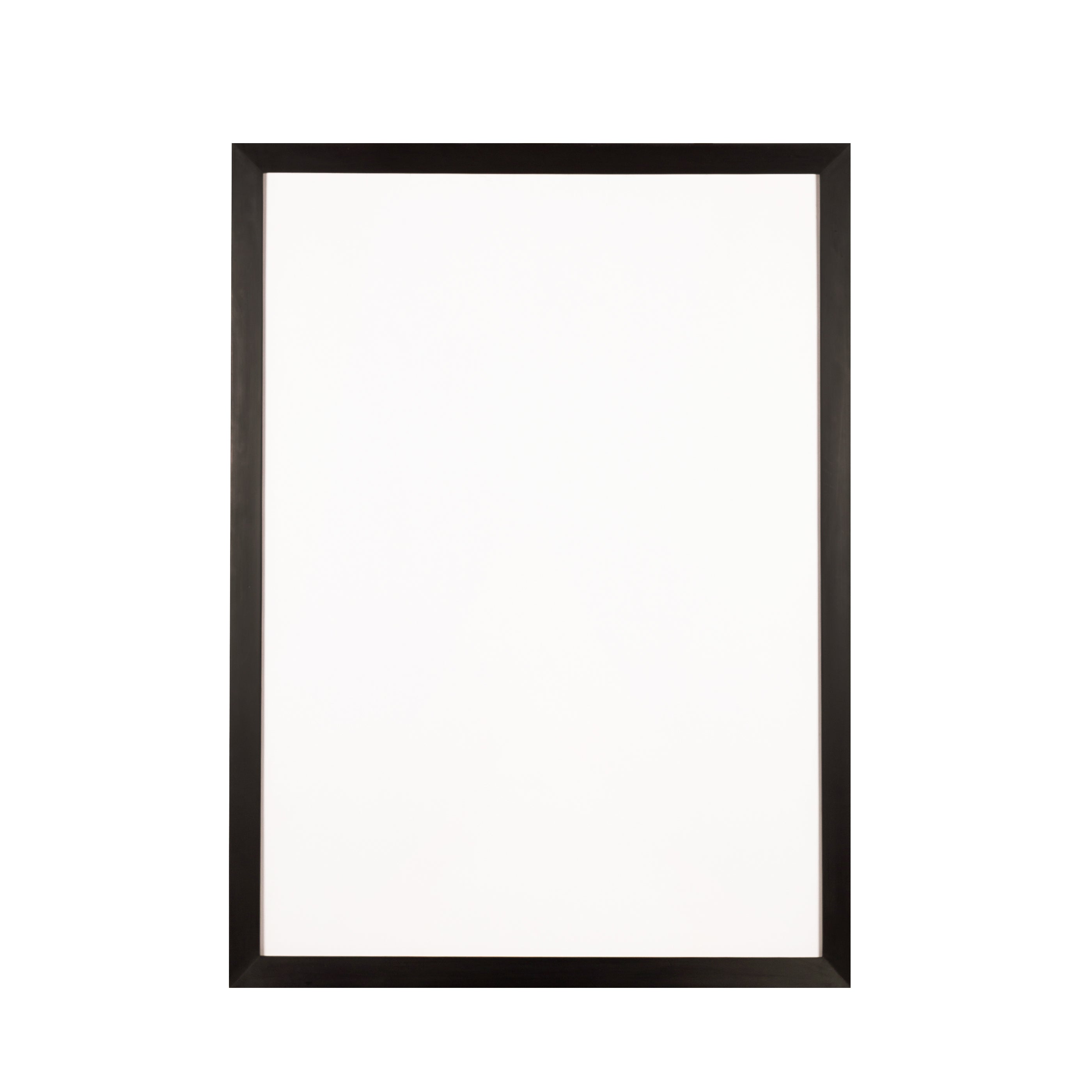 Zwarte houten lijst met museumglas, 111 x 84 cm