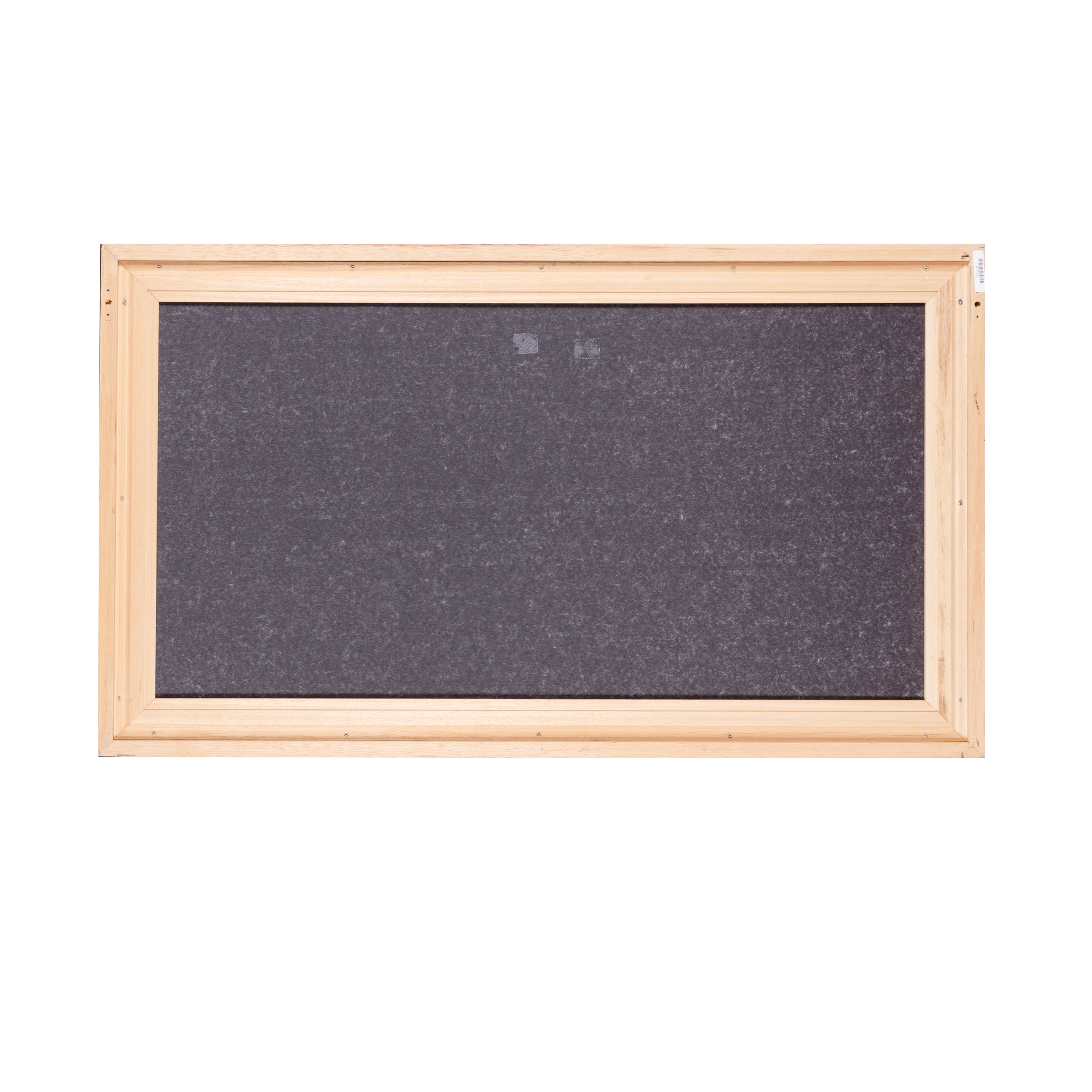Zwarte houten lijst met museumglas, 62,5 x 108,5 cm