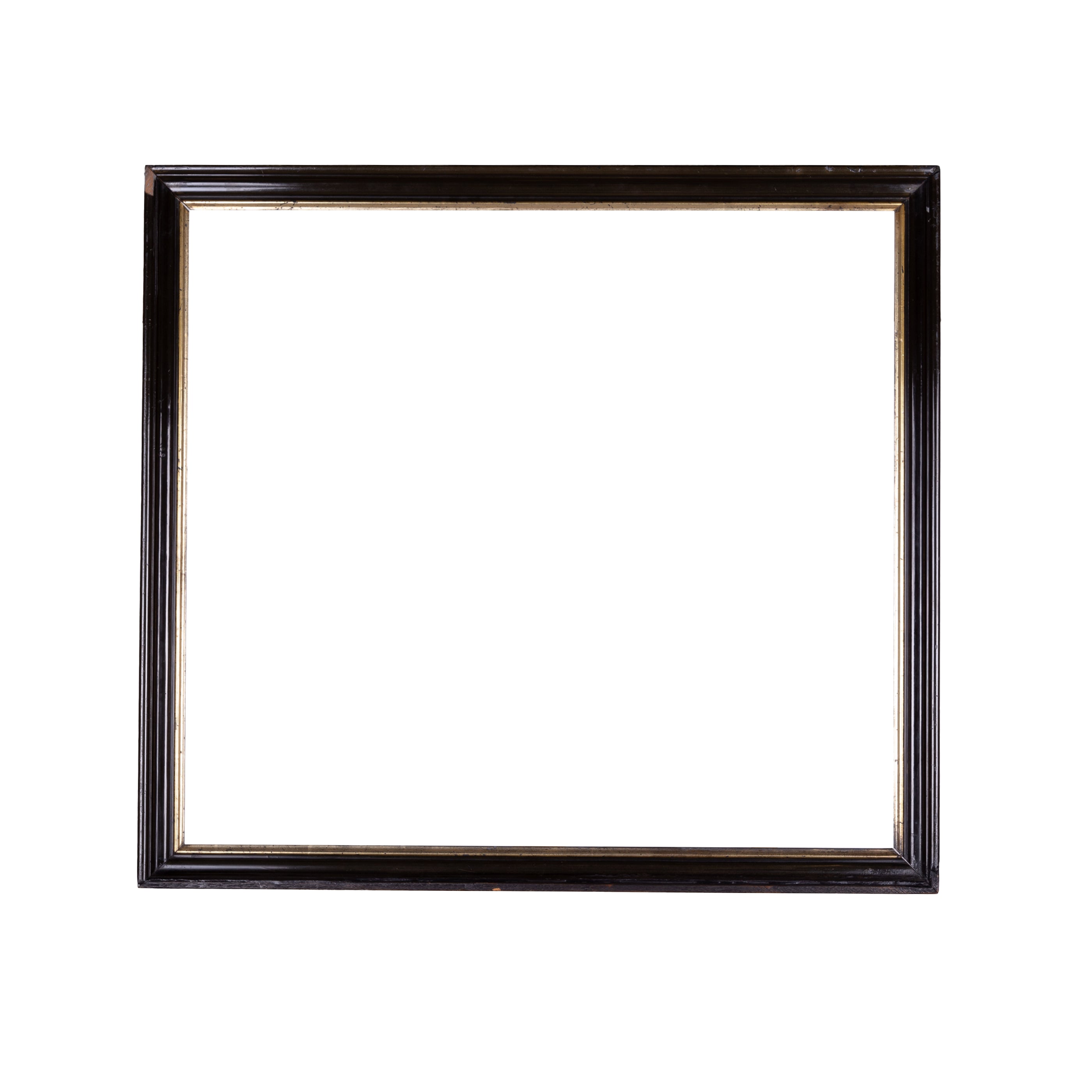 Zwarte houten lijst; ca. 69 x 76 x 3 cm; begin 20e eeuw