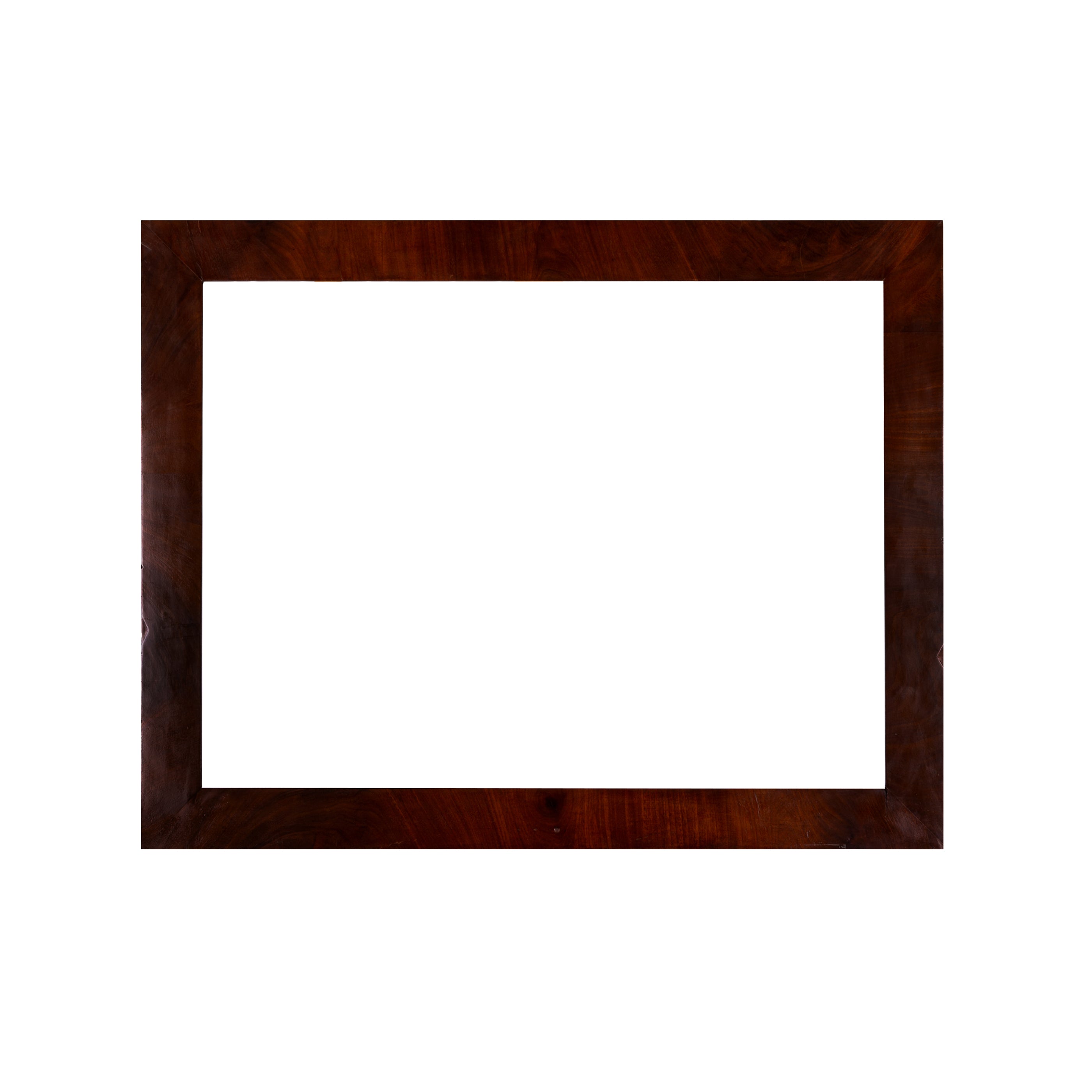 Bruine houten lijst; ca. 63,5 x 82 x 2 cm; begin 20e eeuw
