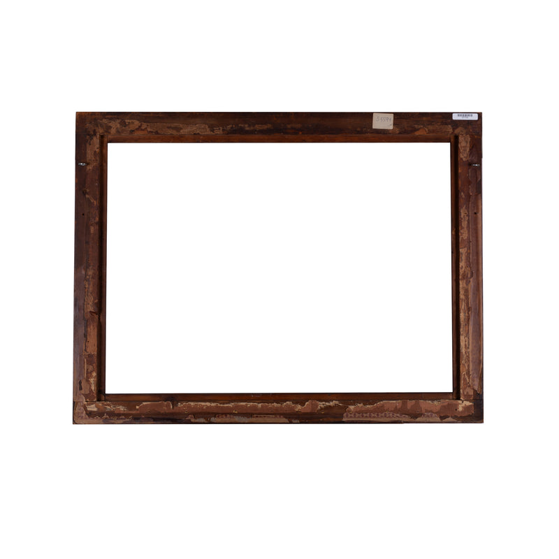 Bruine houten lijst; ca. 63,5 x 82 x 2 cm; begin 20e eeuw-zoom-