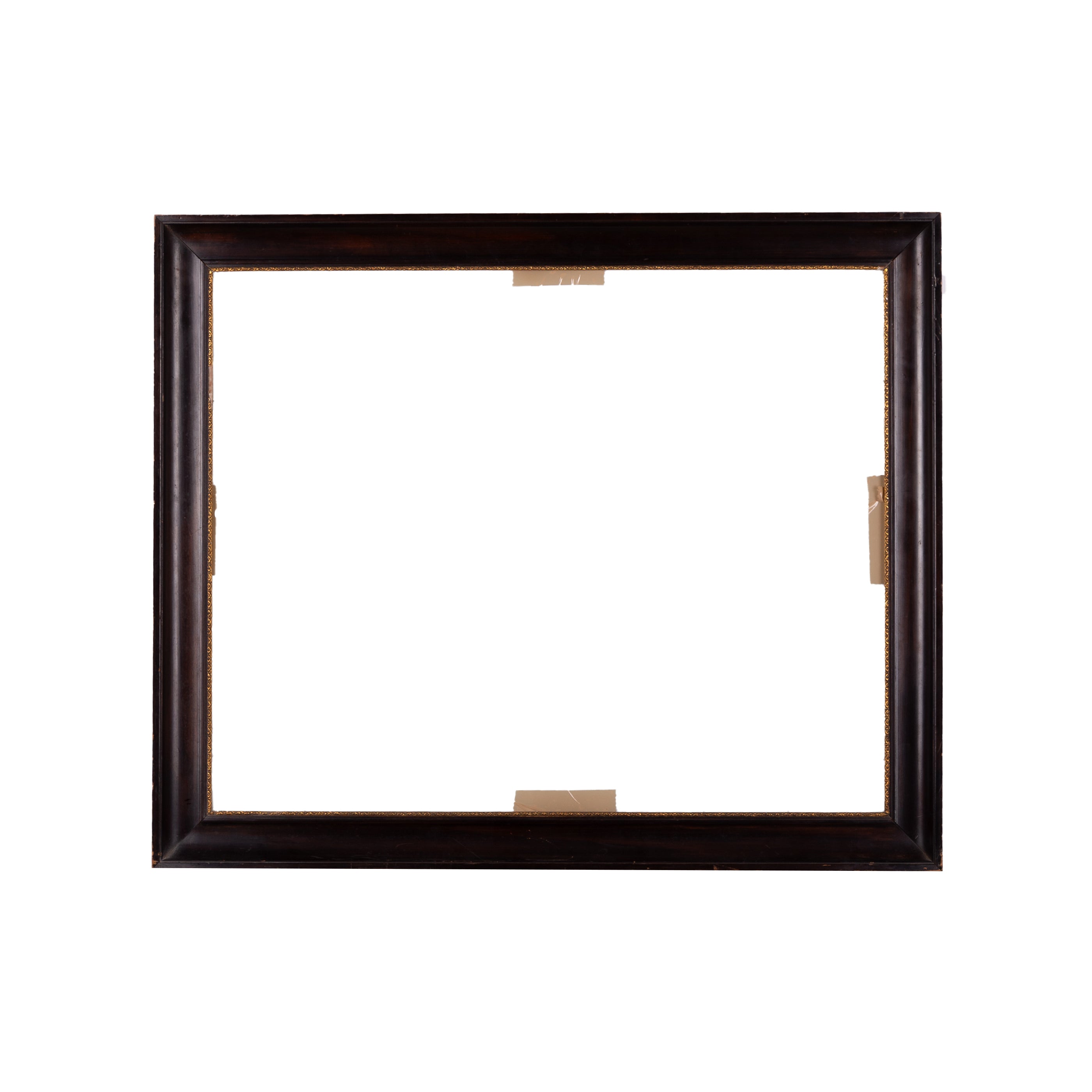 Bruine houten lijst; ca. 60 x 72 x 4 cm; eind 19e / begin 20e eeuw