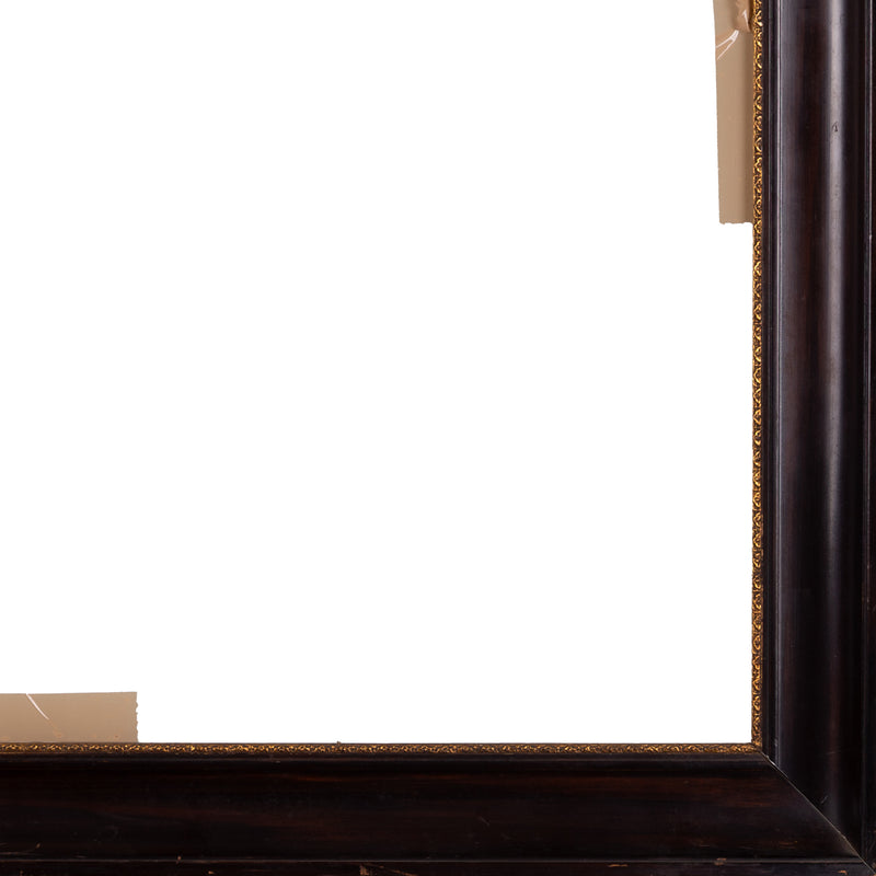 Bruine houten lijst; ca. 60 x 72 x 4 cm; eind 19e / begin 20e eeuw-zoom-