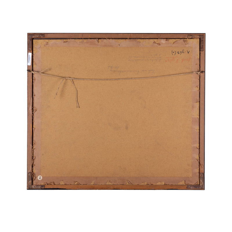 Bruine houten lijst; ca. 63,5 x 72,5 x 2,5 cm; 20e eeuw-zoom-