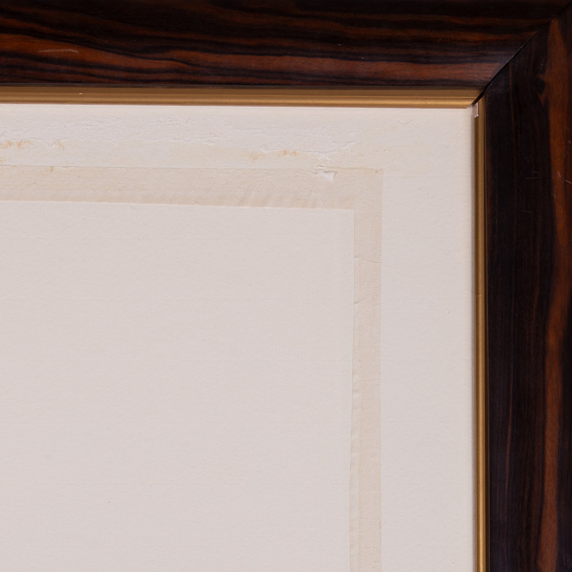 Bruine houten lijst; ca. 95,5 x 77 x 2 cm; 20e eeuw-3