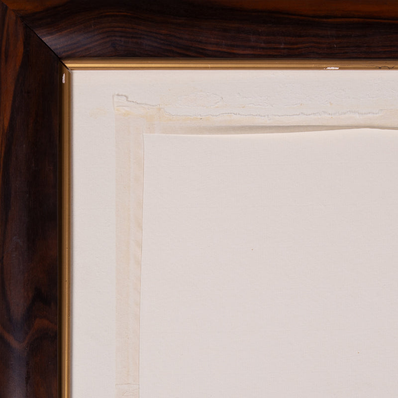 Bruine houten lijst; ca. 95,5 x 77 x 2 cm; 20e eeuw-zoom-