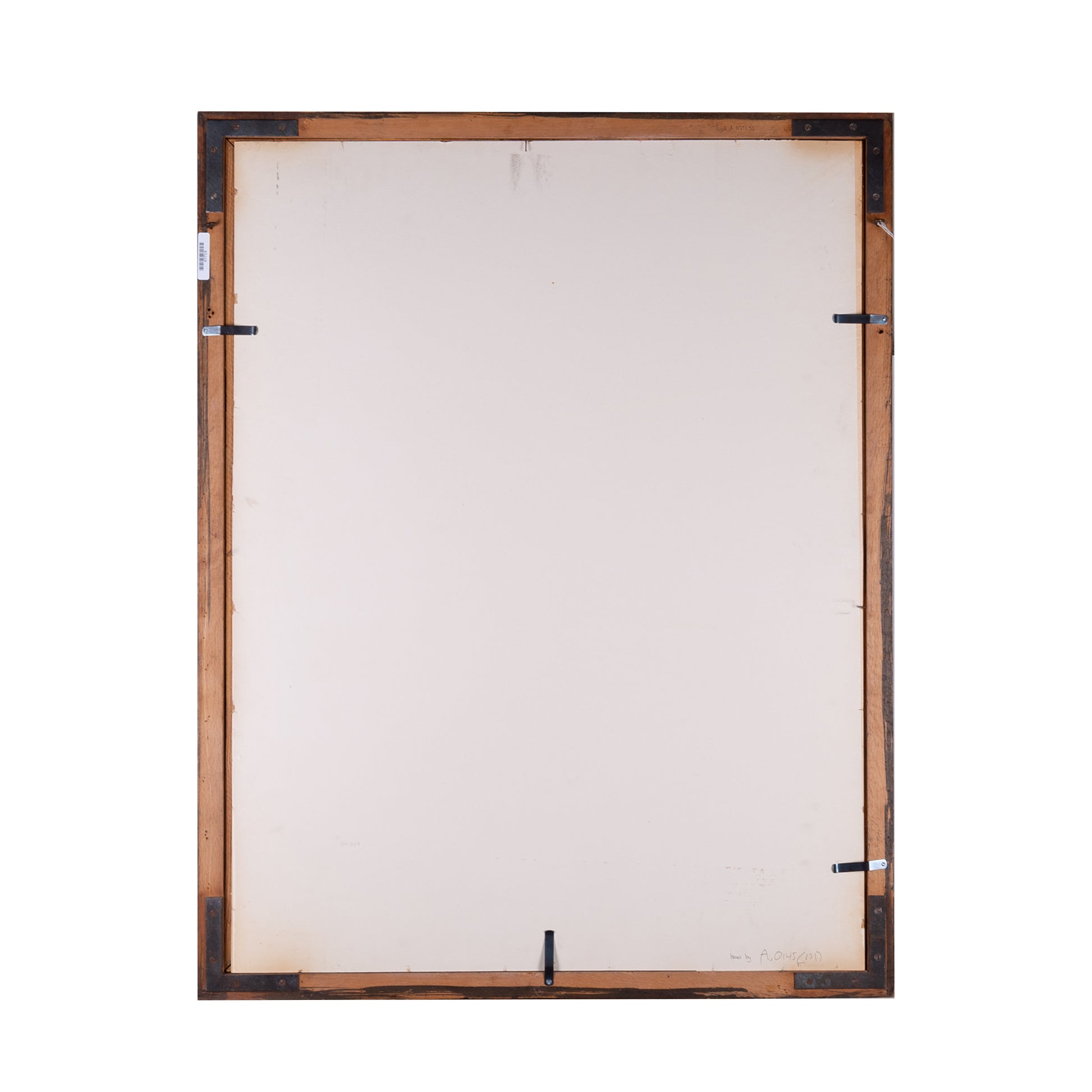 Bruine houten lijst; ca. 95,5 x 77 x 2 cm; 20e eeuw-5