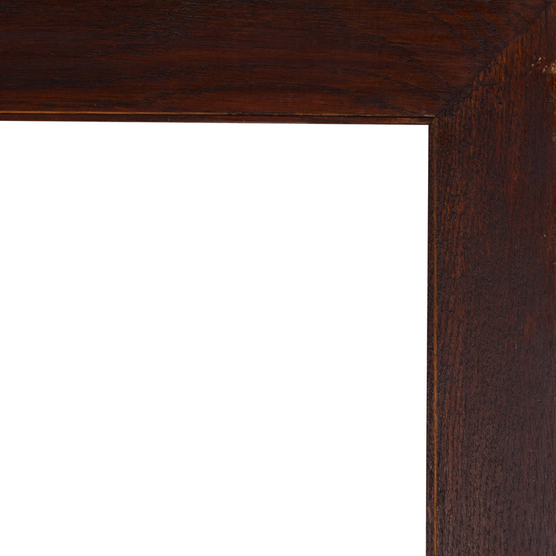 Bruine houten lijst; ca. 83 x 105,5 x 2 cm; begin 20e eeuw-zoom-